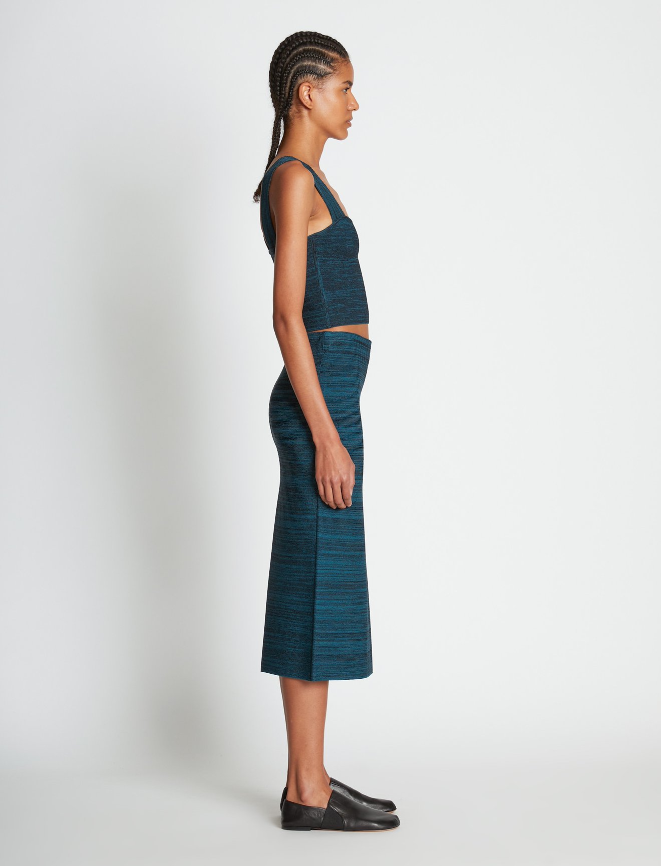 Melange Knit Midi Skirt #1