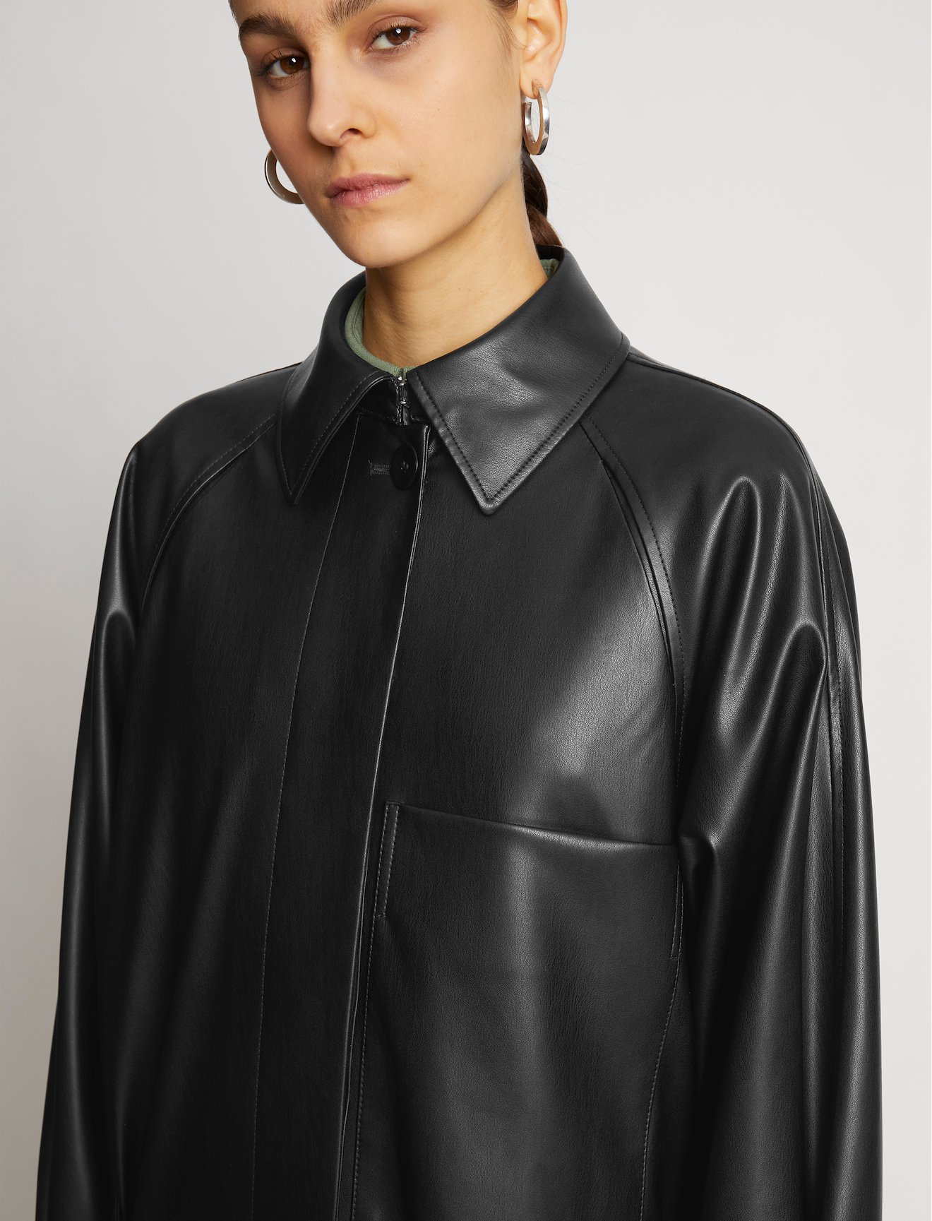 Faux Leather Trench #3