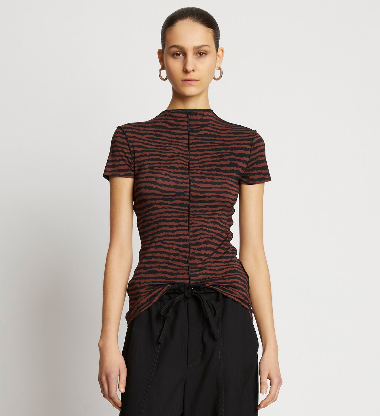 Zebra Jersey Top
