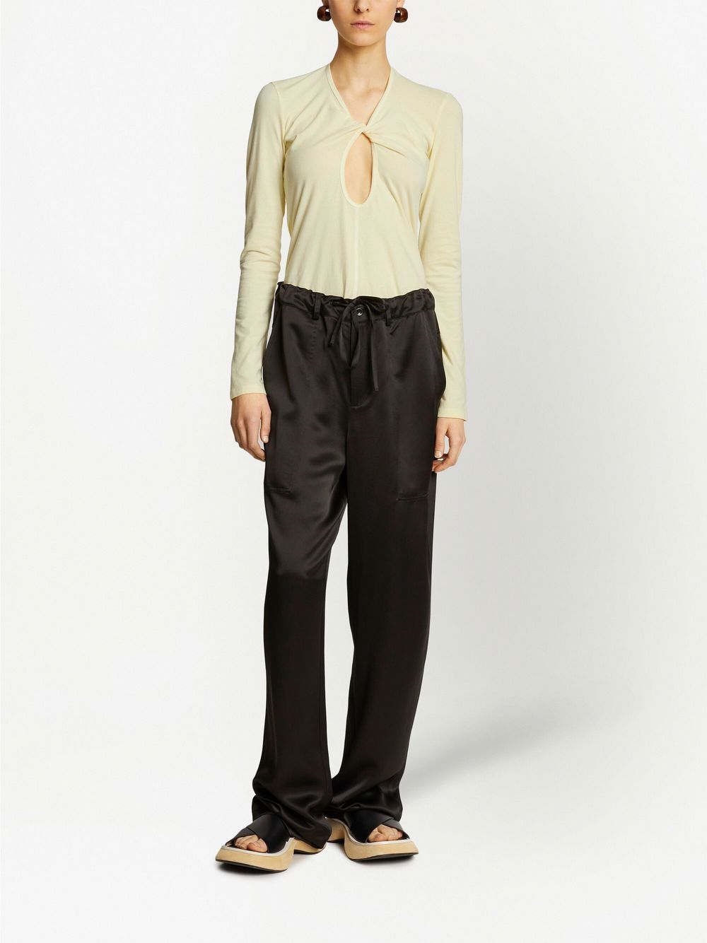 Proenza Schouler White Label Blouse met gedraaide lange mouwen - Geel