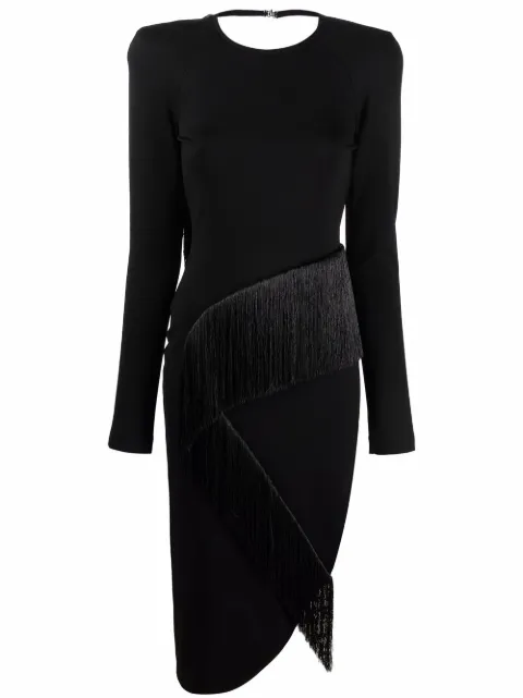 The Attico panelled long-sleeved midi dress