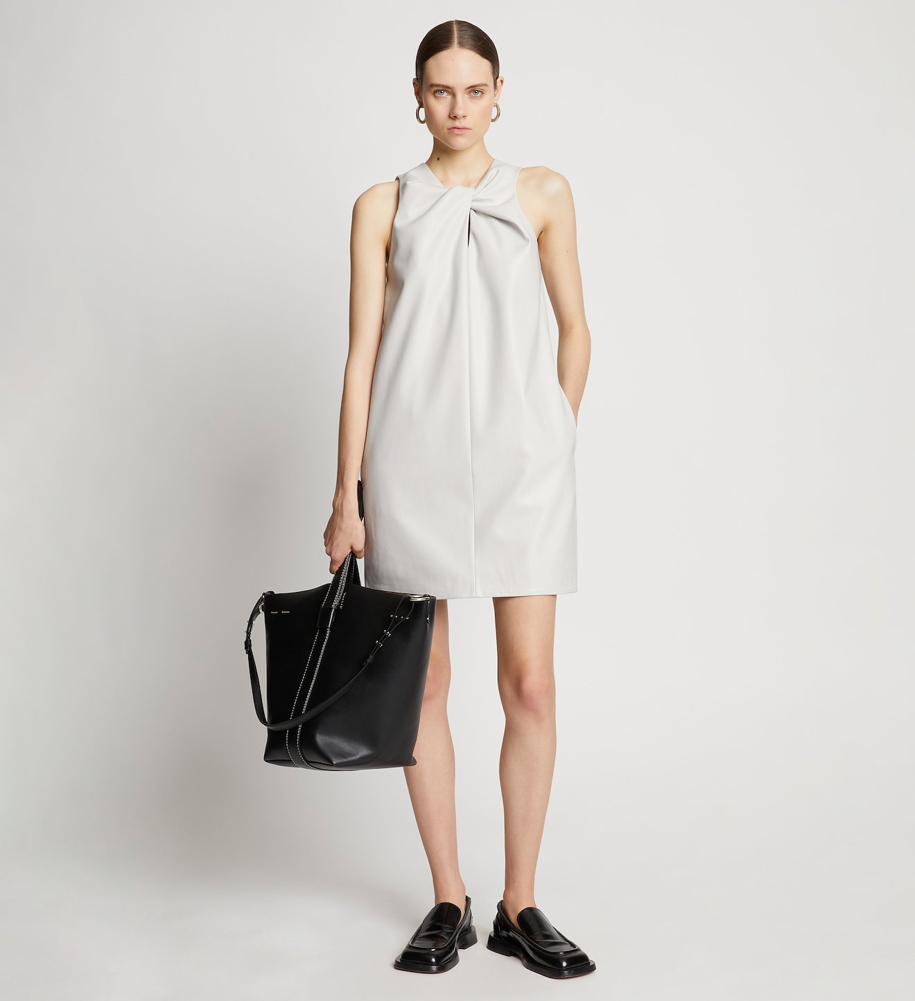 Faux Leather Sleeveless Dress