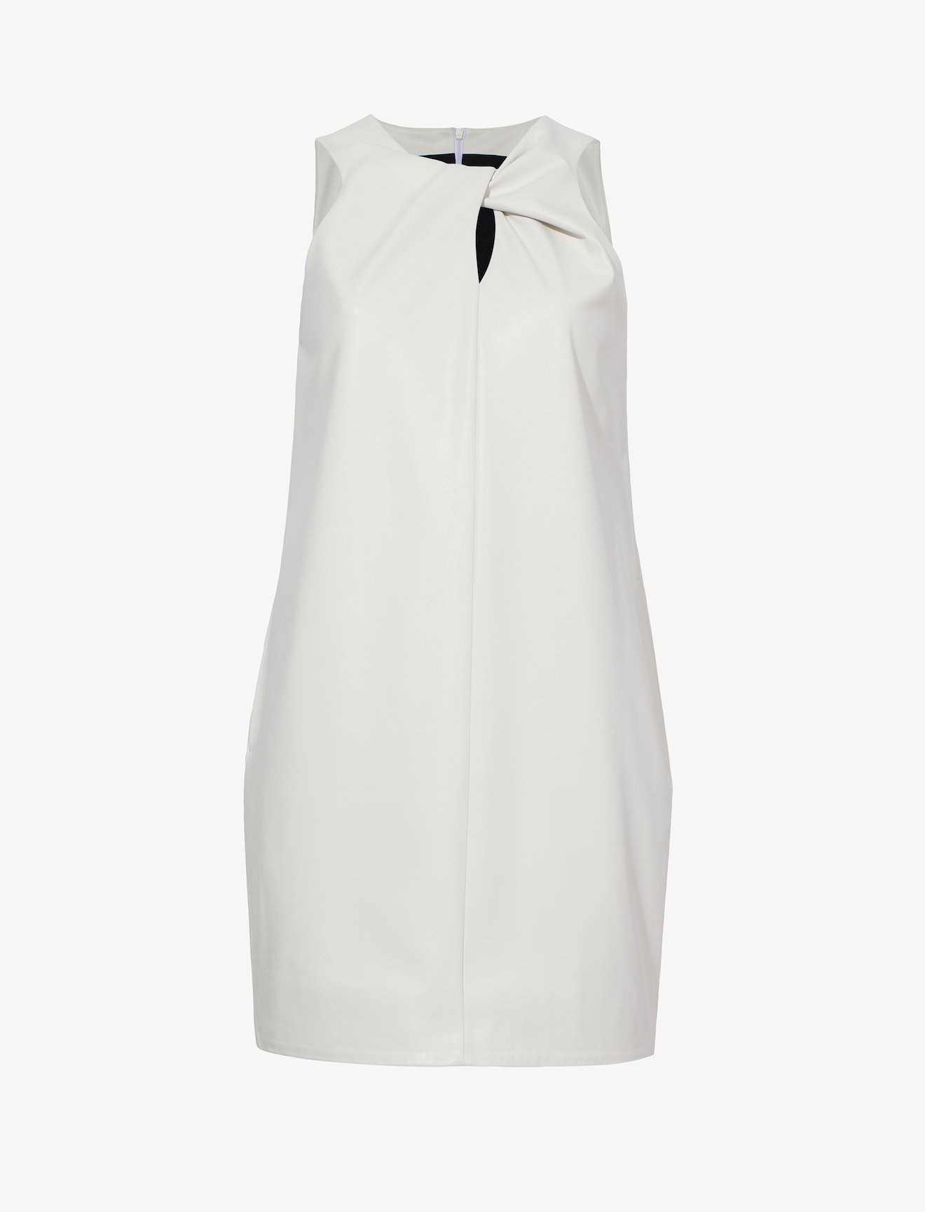 Faux Leather Sleeveless Dress #4