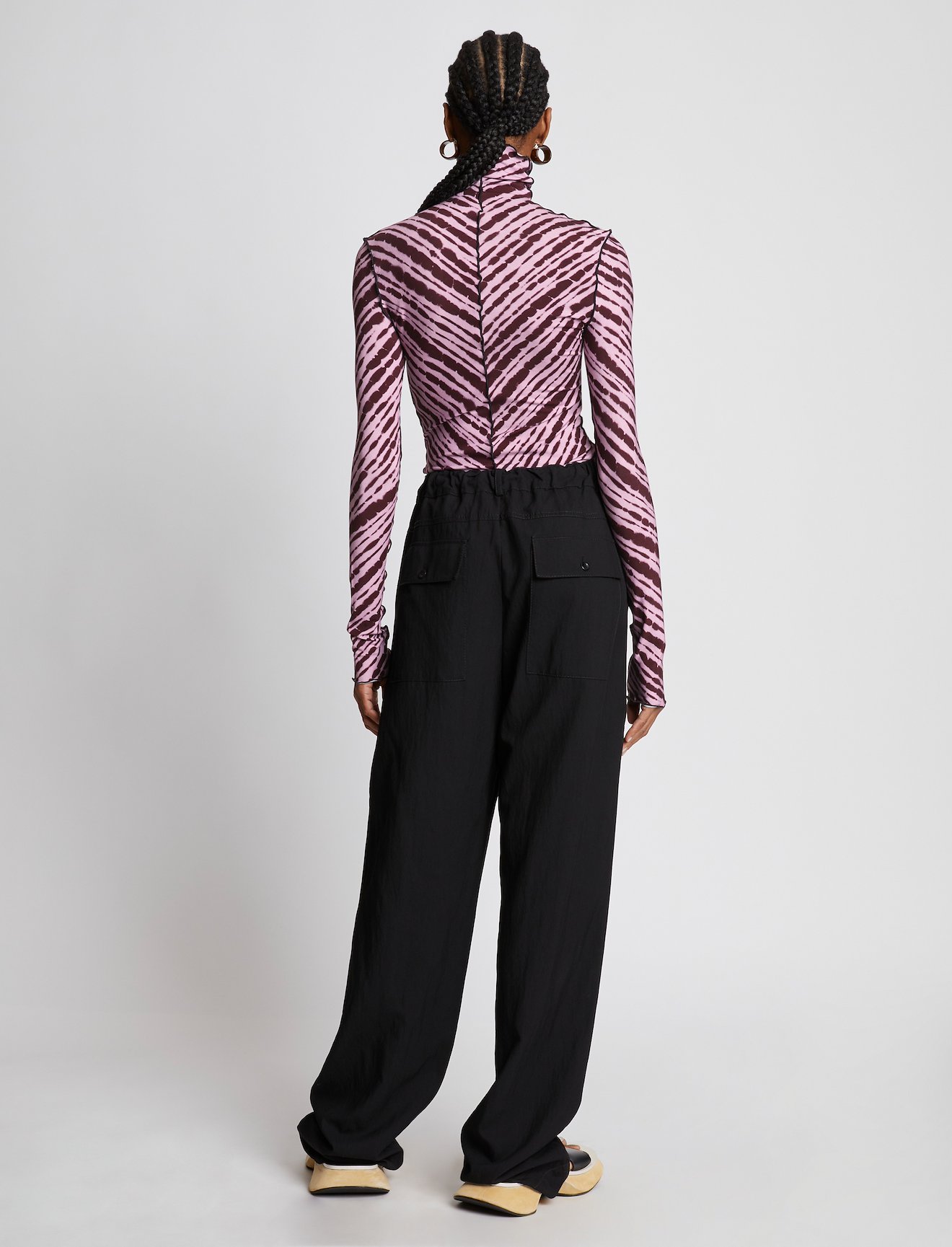 Diagonal Tie Dye Jersey Turtleneck #3