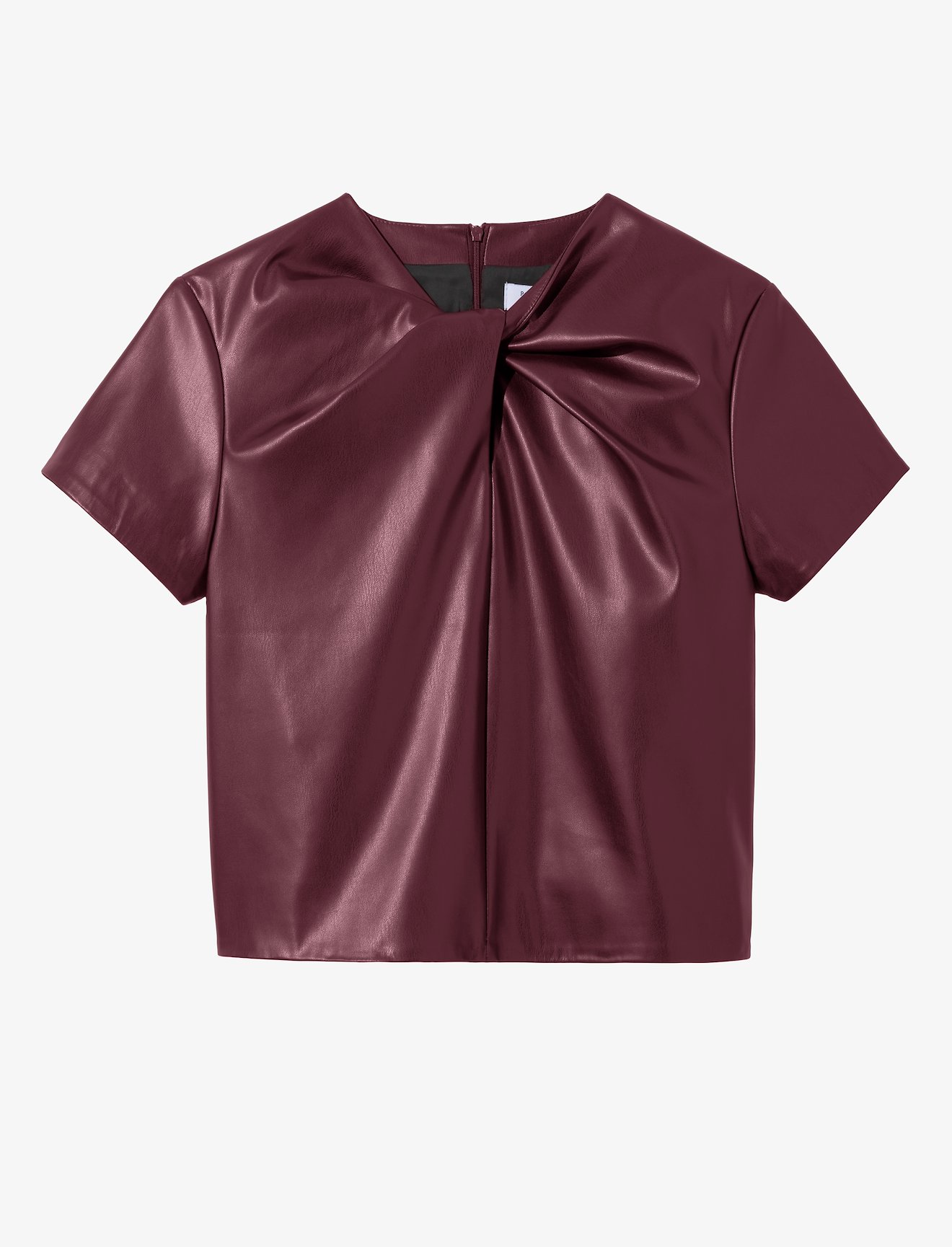 Faux Leather Twisted Top #5