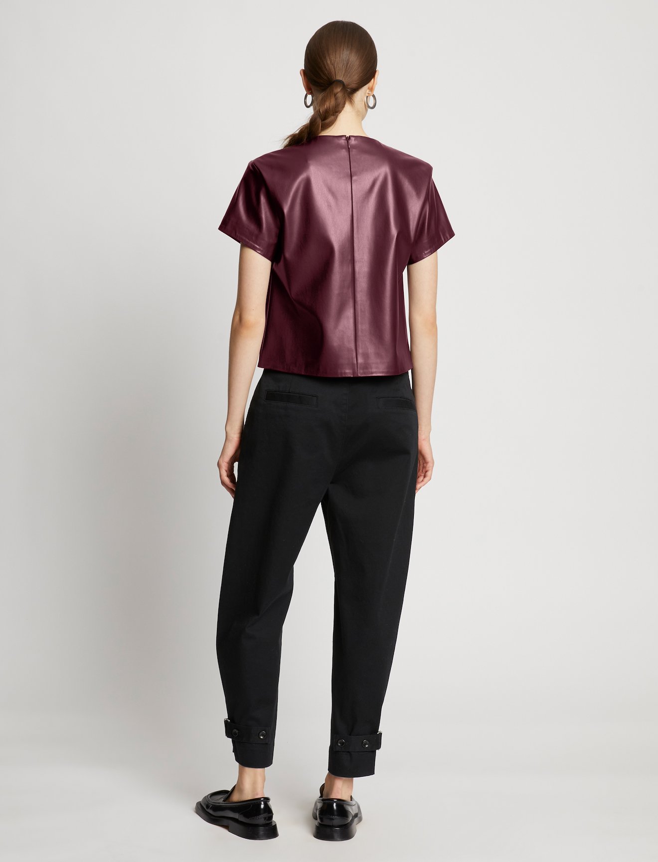Faux Leather Twisted Top #3
