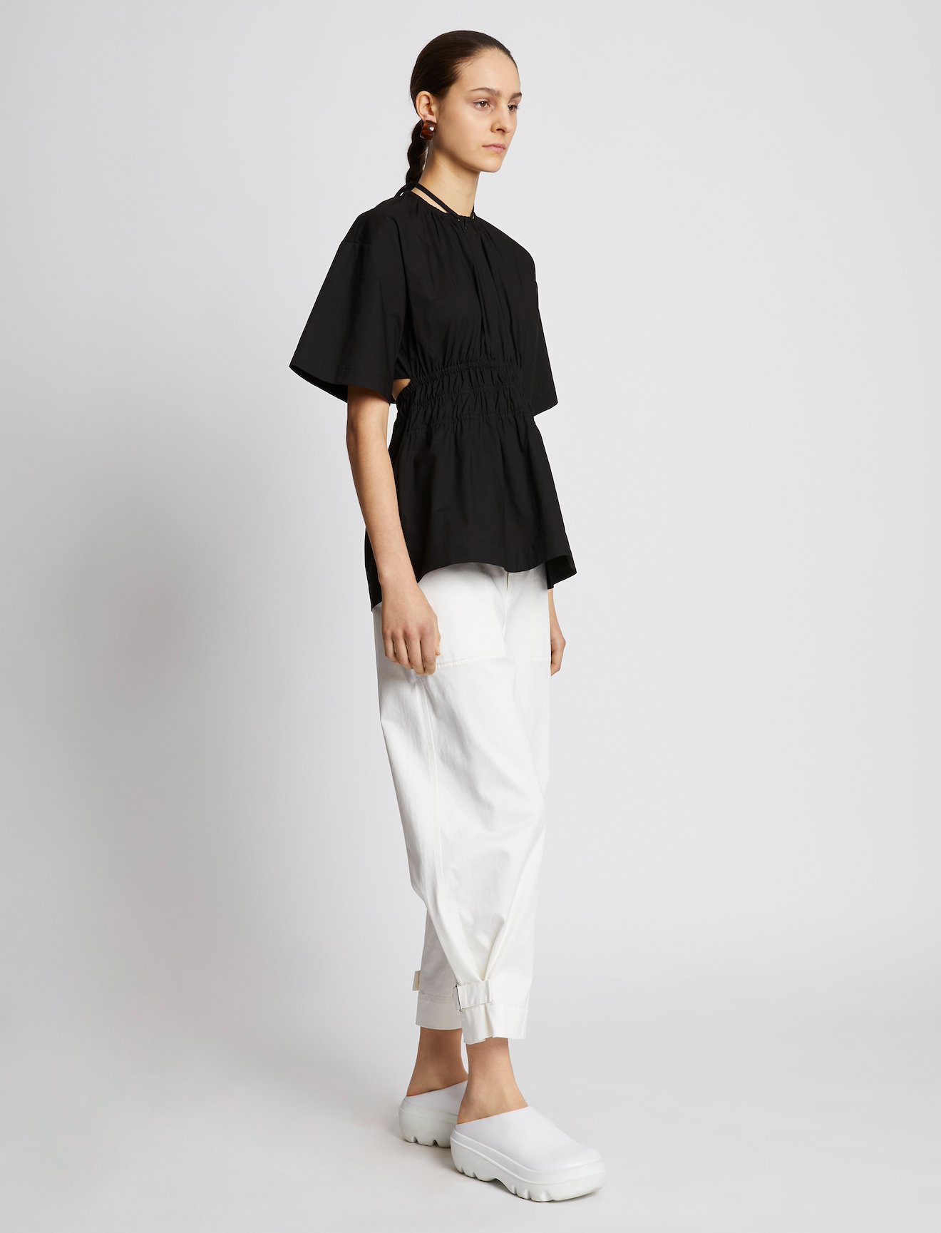 Poplin Drawstring Blouse #2