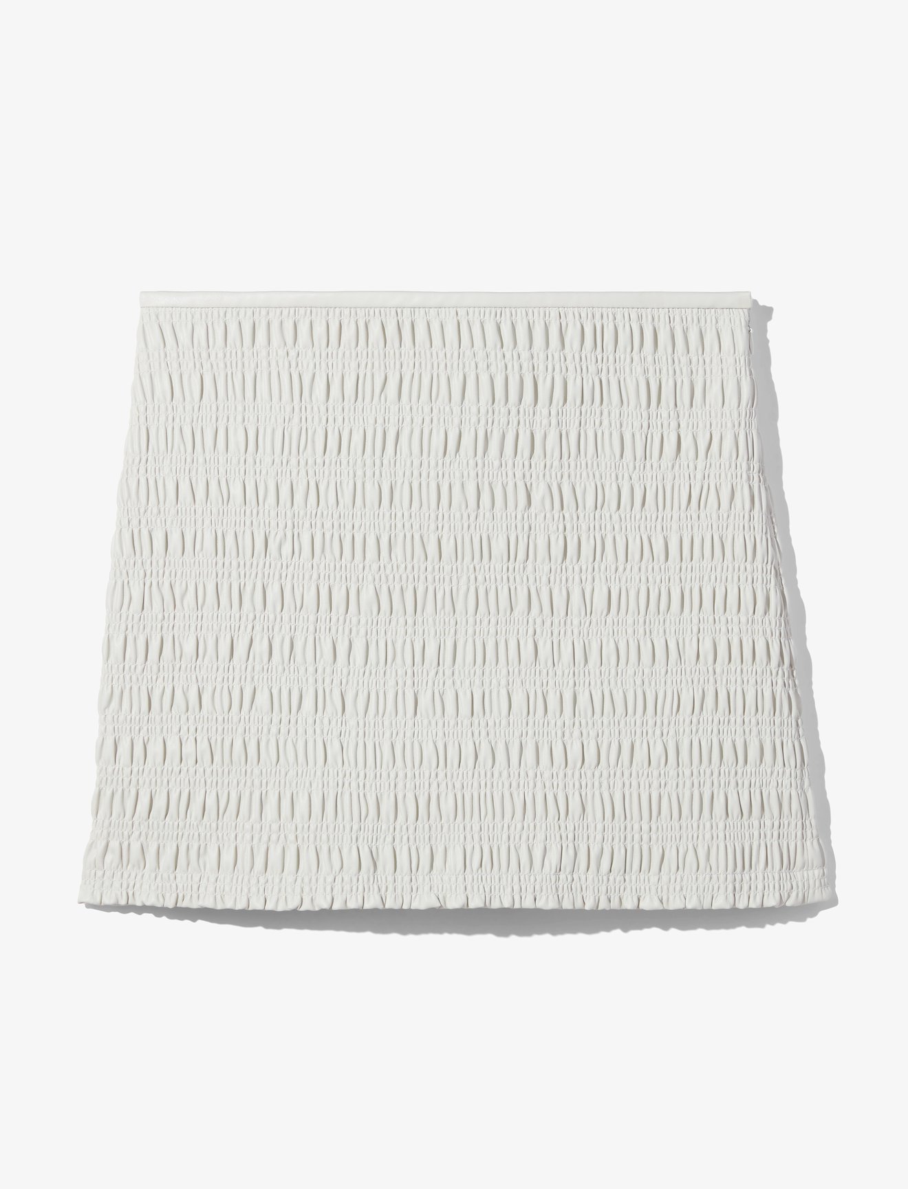 Faux Leather Smocked Mini Skirt #4