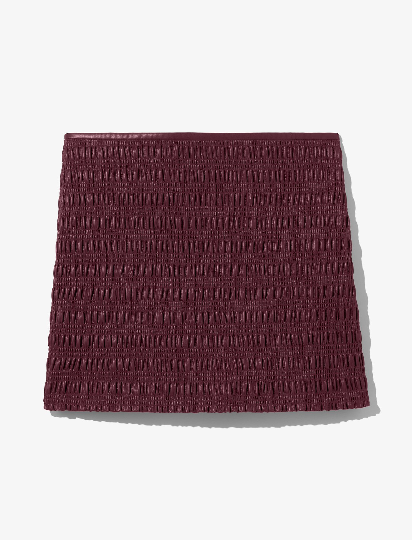 Faux Leather Smocked Mini Skirt #4