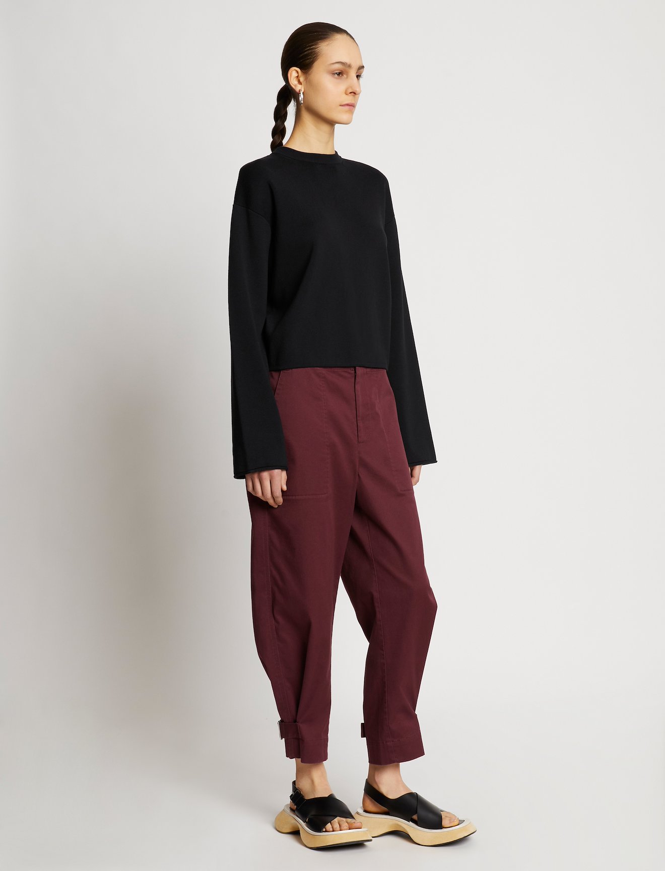 Cotton Twill Tapered Pants #1