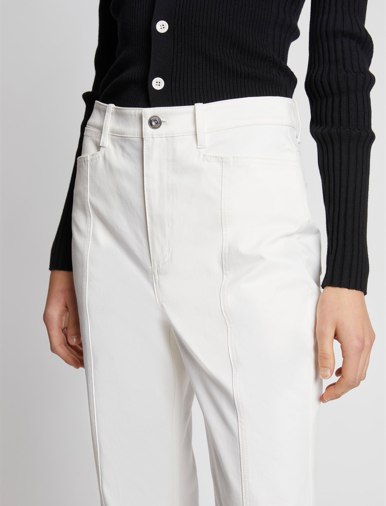Cotton Twill Cropped Pants #3