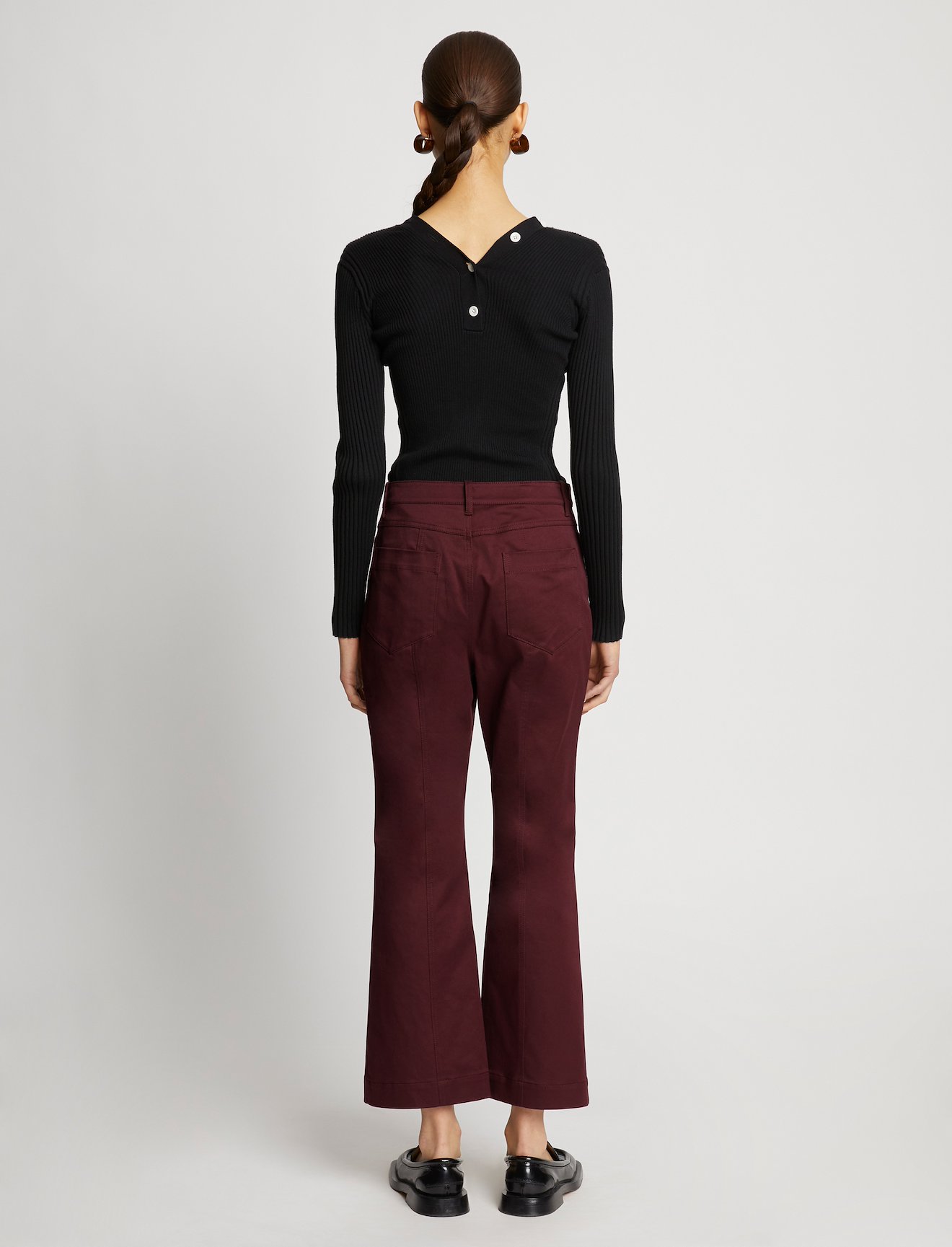 Cotton Twill Cropped Pants #2