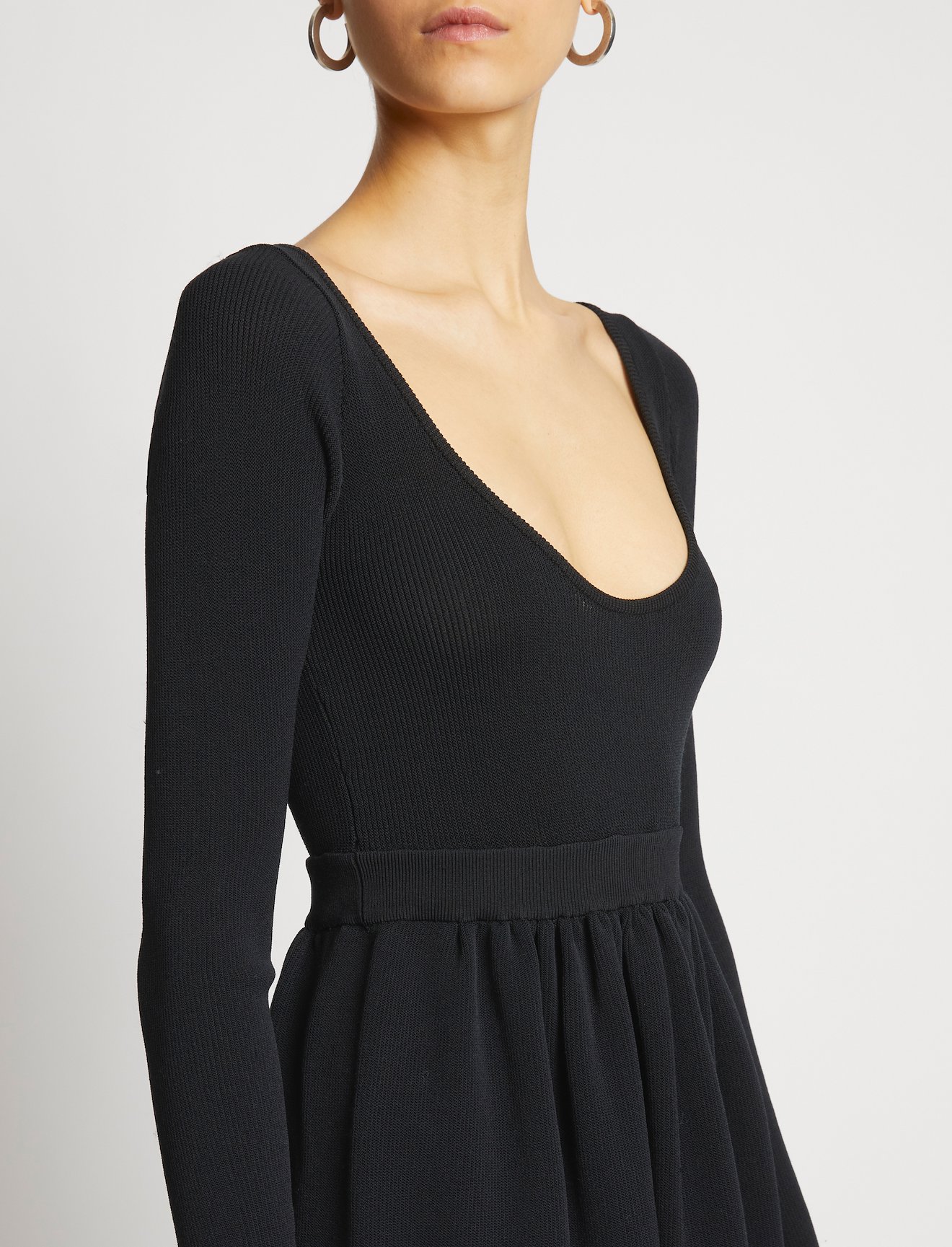 Rib Knit Long Sleeve Dress #3