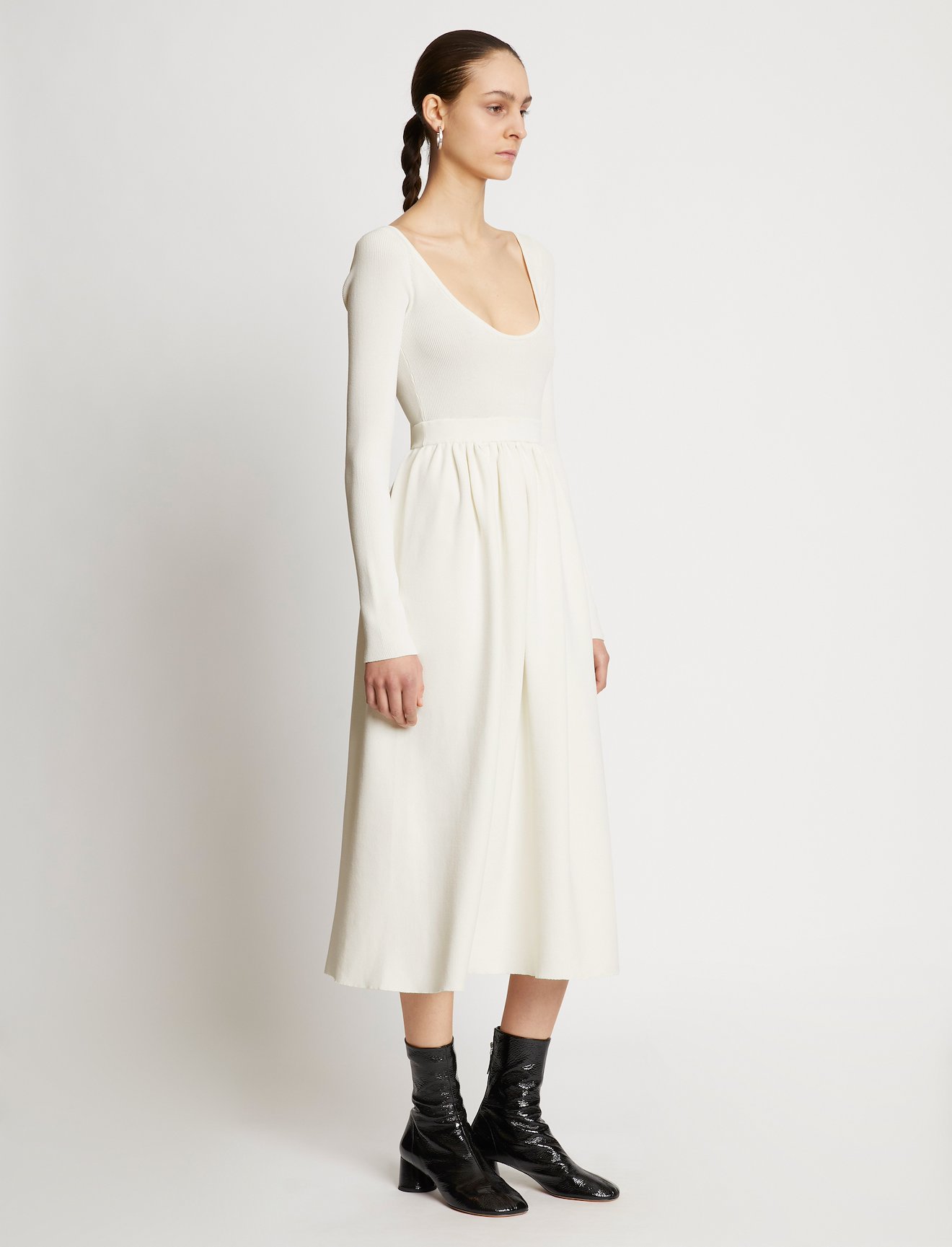 Rib Knit Long Sleeve Dress #1