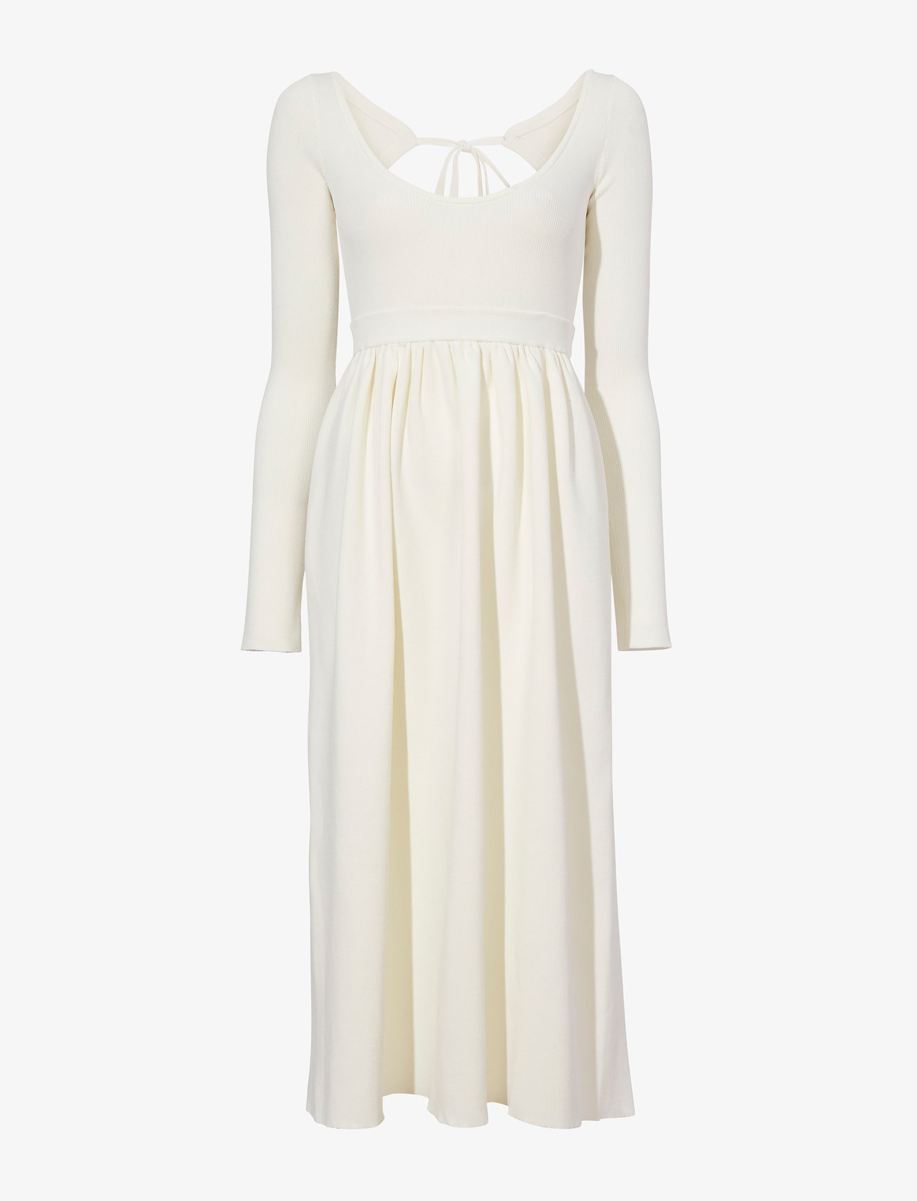 Rib Knit Long Sleeve Dress #4