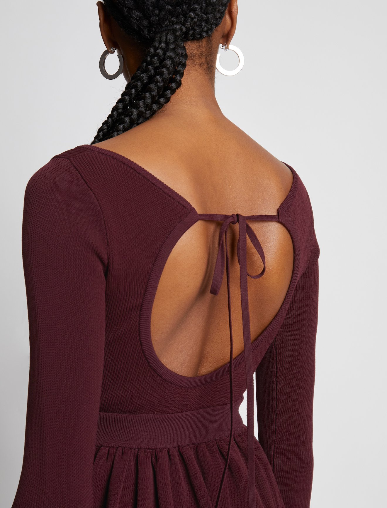 Rib Knit Long Sleeve Dress #3