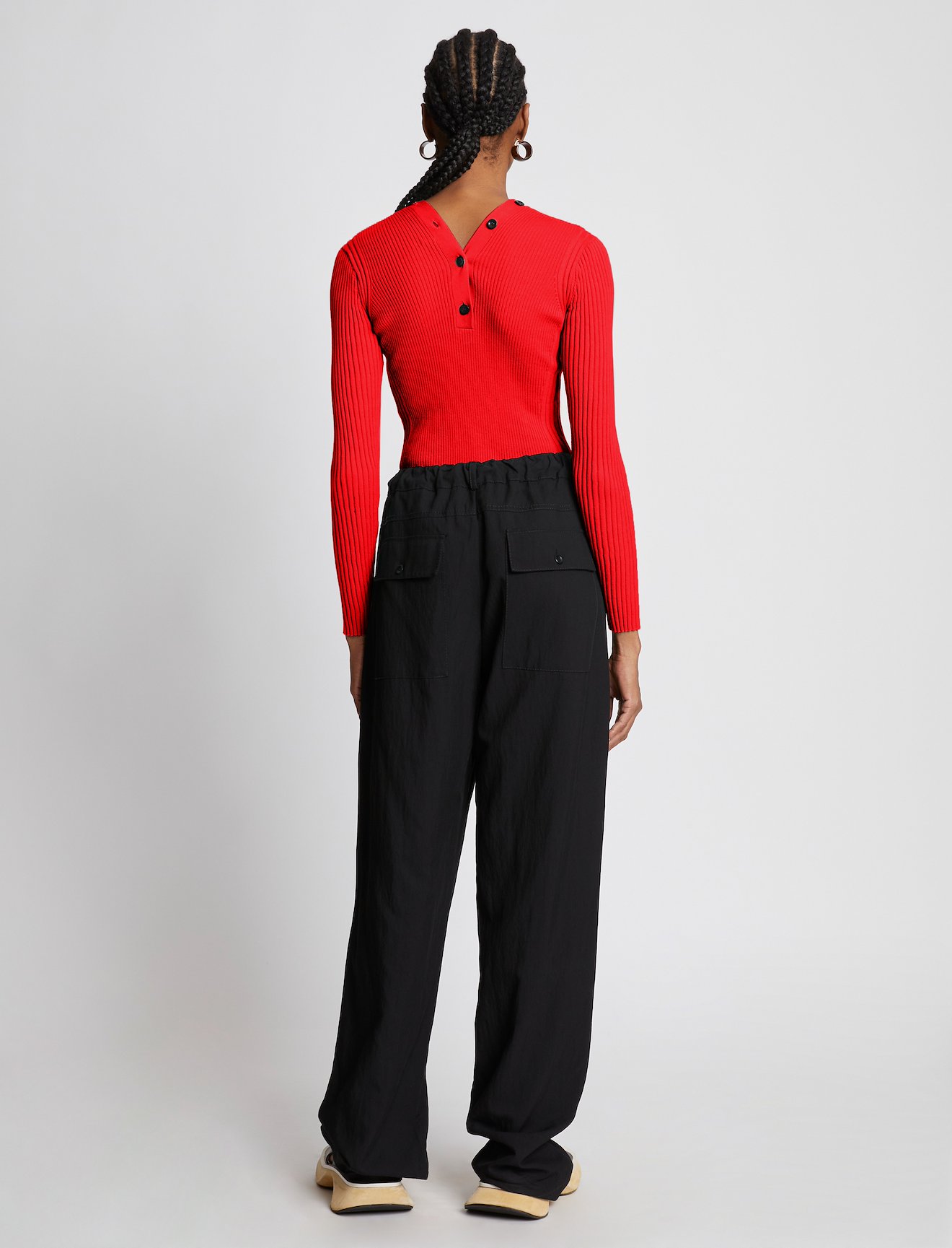 Cotton Cashmere Rib Knit Cardigan #3