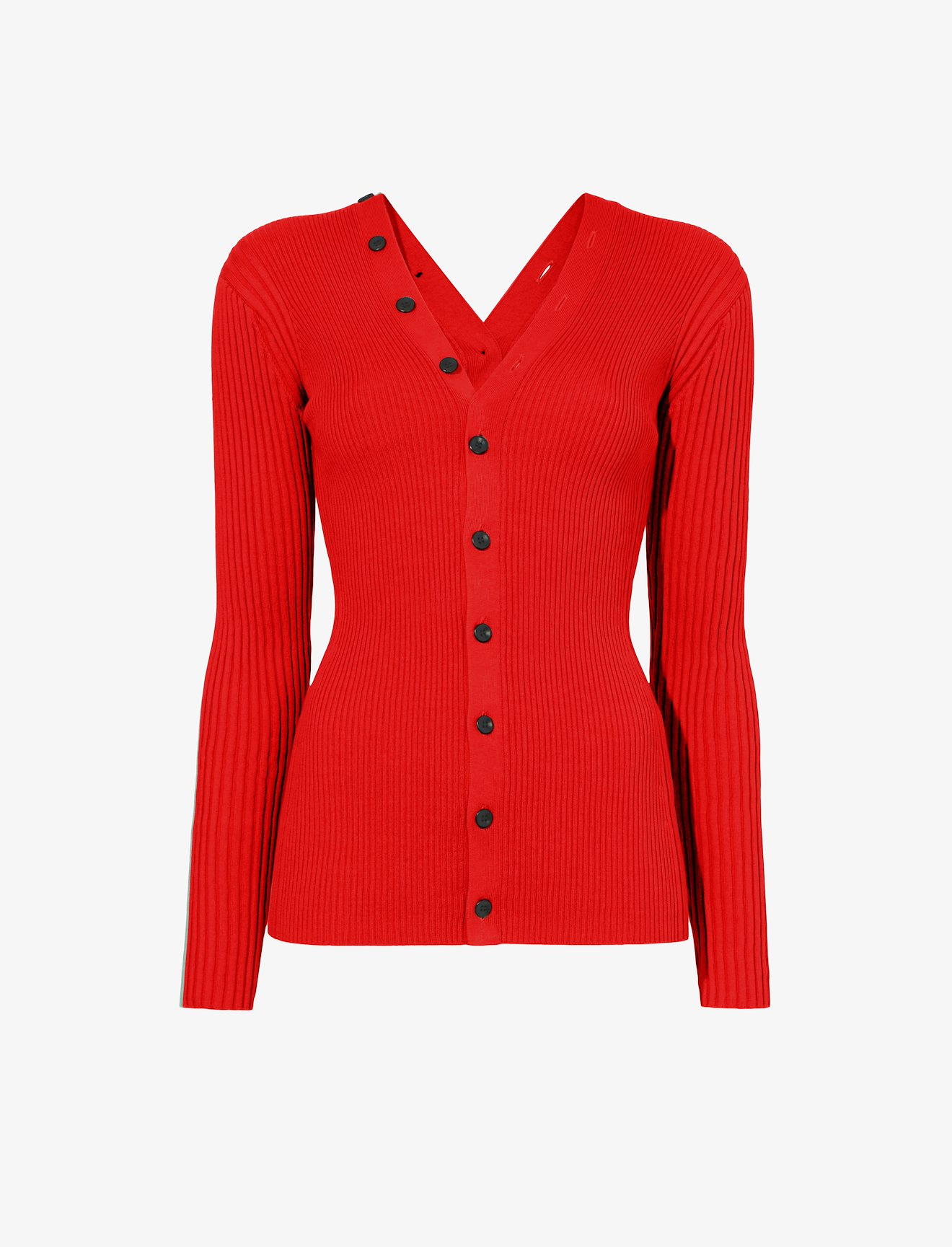 Cotton Cashmere Rib Knit Cardigan #5