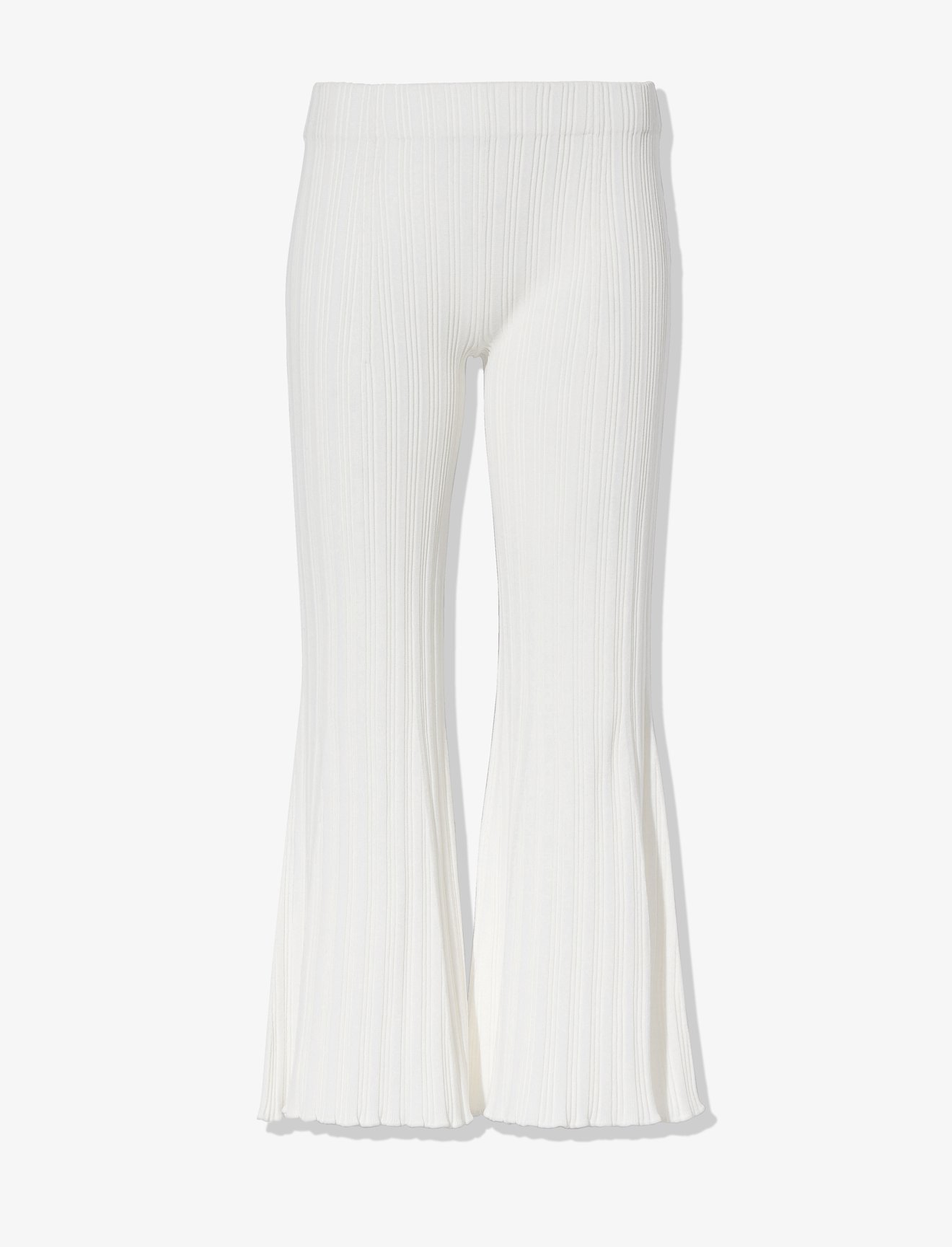 Rib Knit Pants in white Proenza Schouler