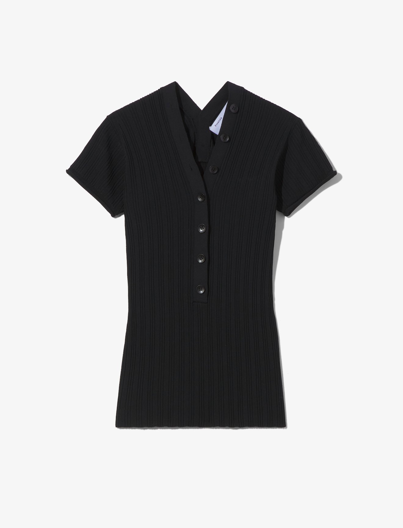Rib Knit Polo Top #5