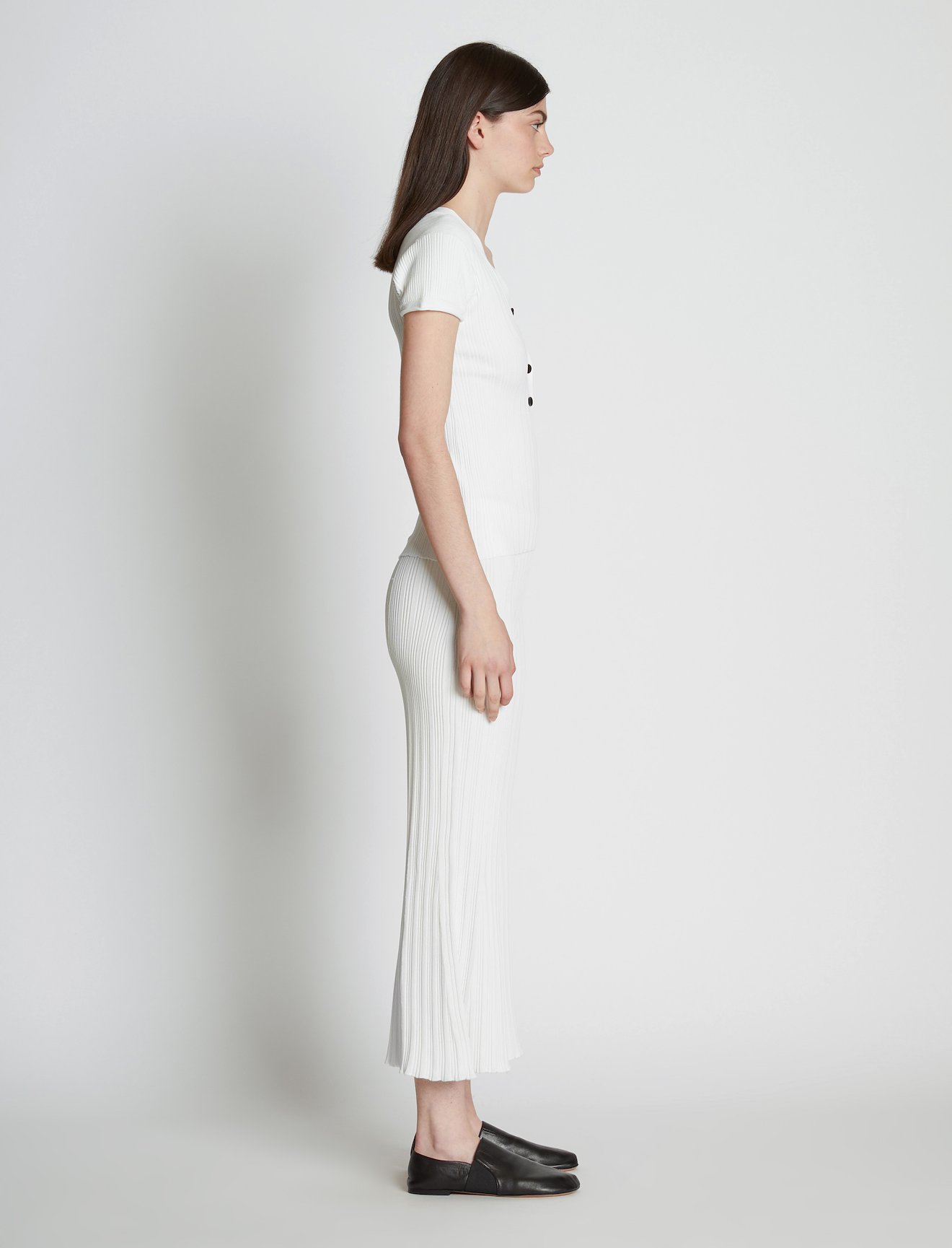 Rib Knit Polo Top #2