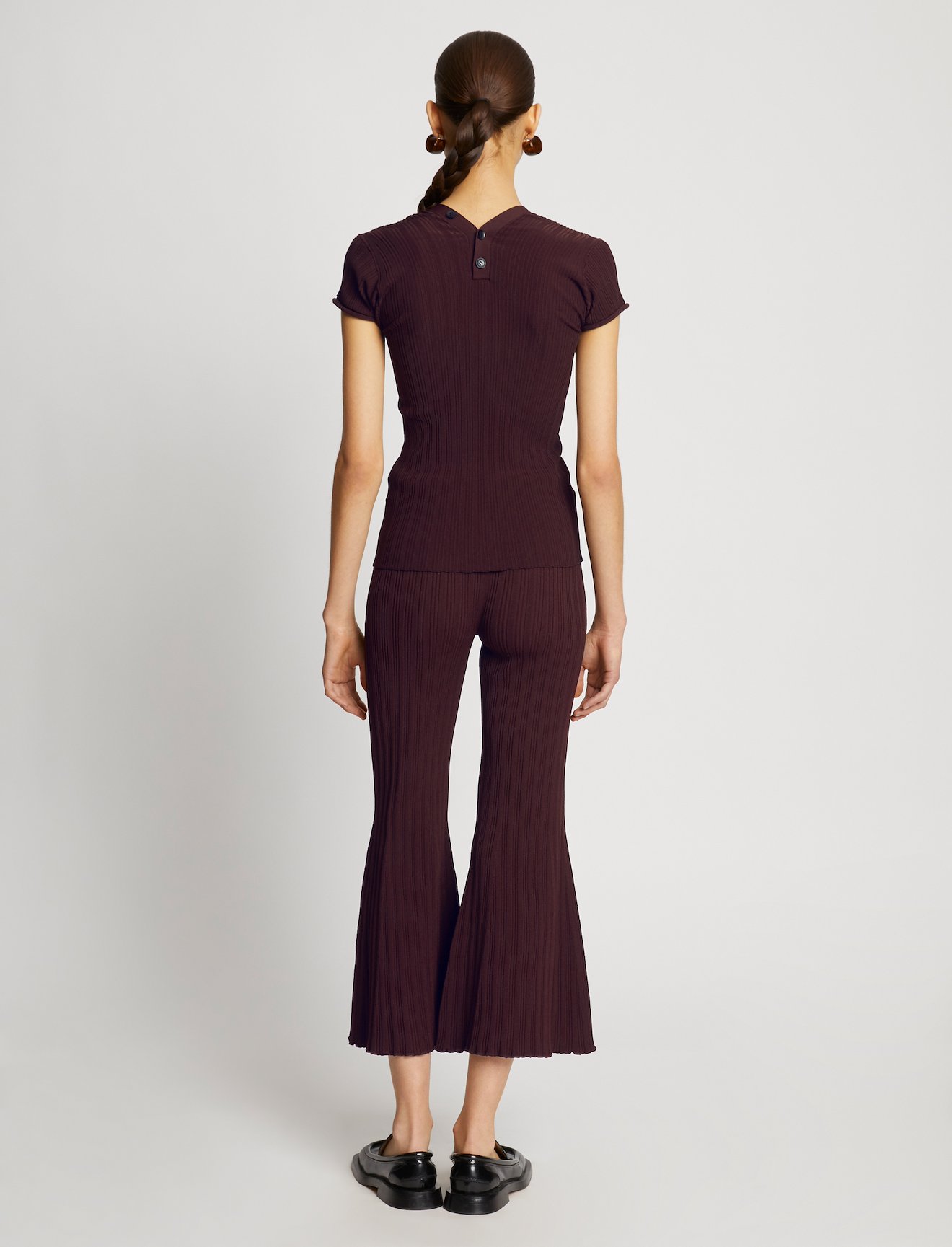 Rib Knit Polo Top #3