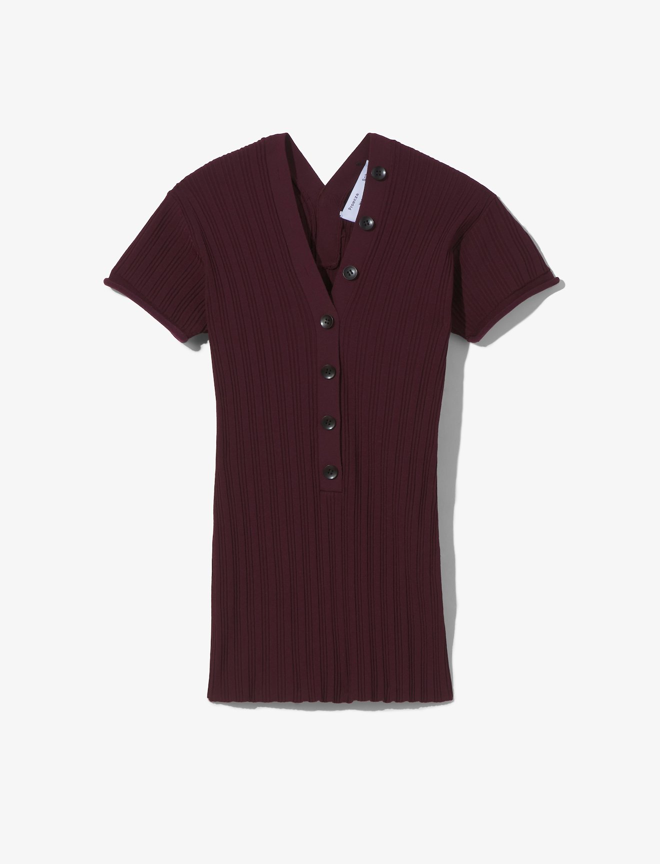 Rib Knit Polo Top #5