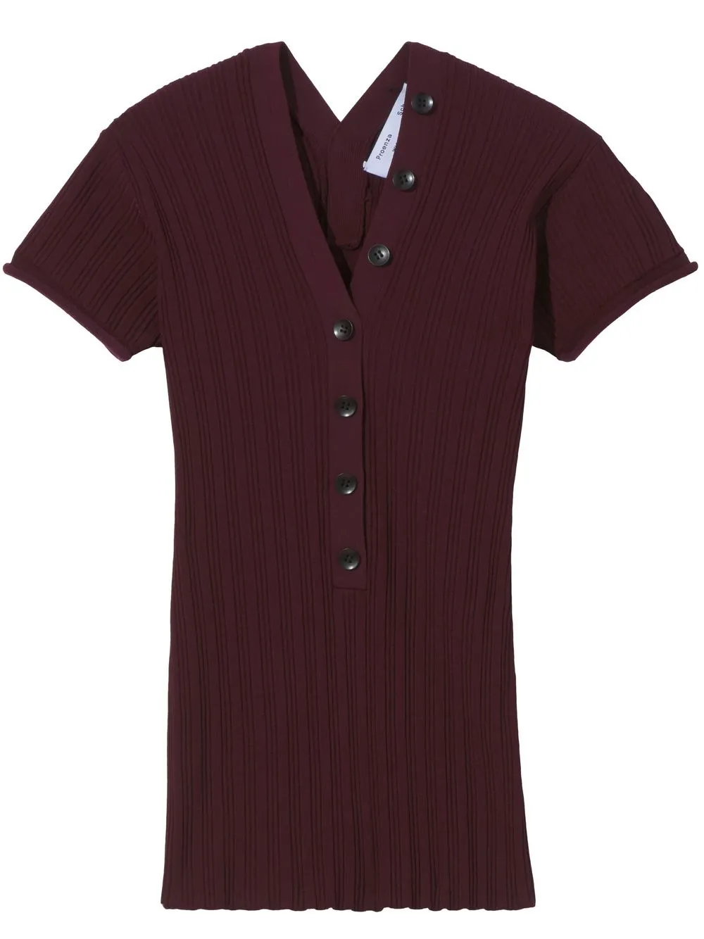 

Proenza Schouler White Label ribbed knit polo top - Purple