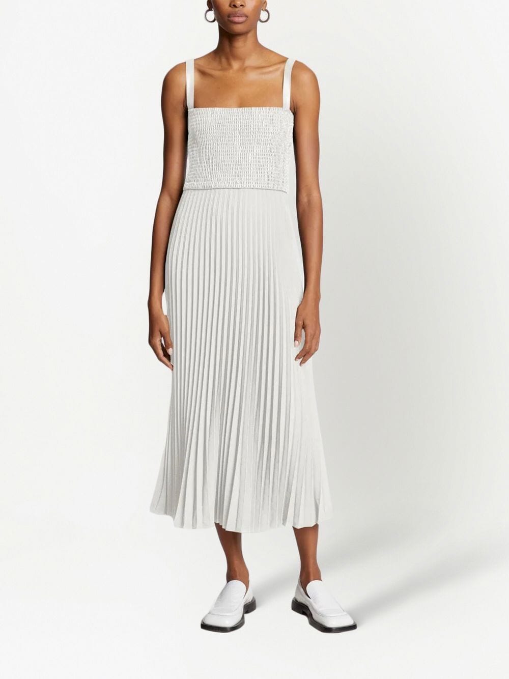 Proenza Schouler White Label Geplooide midi-jurk - Wit