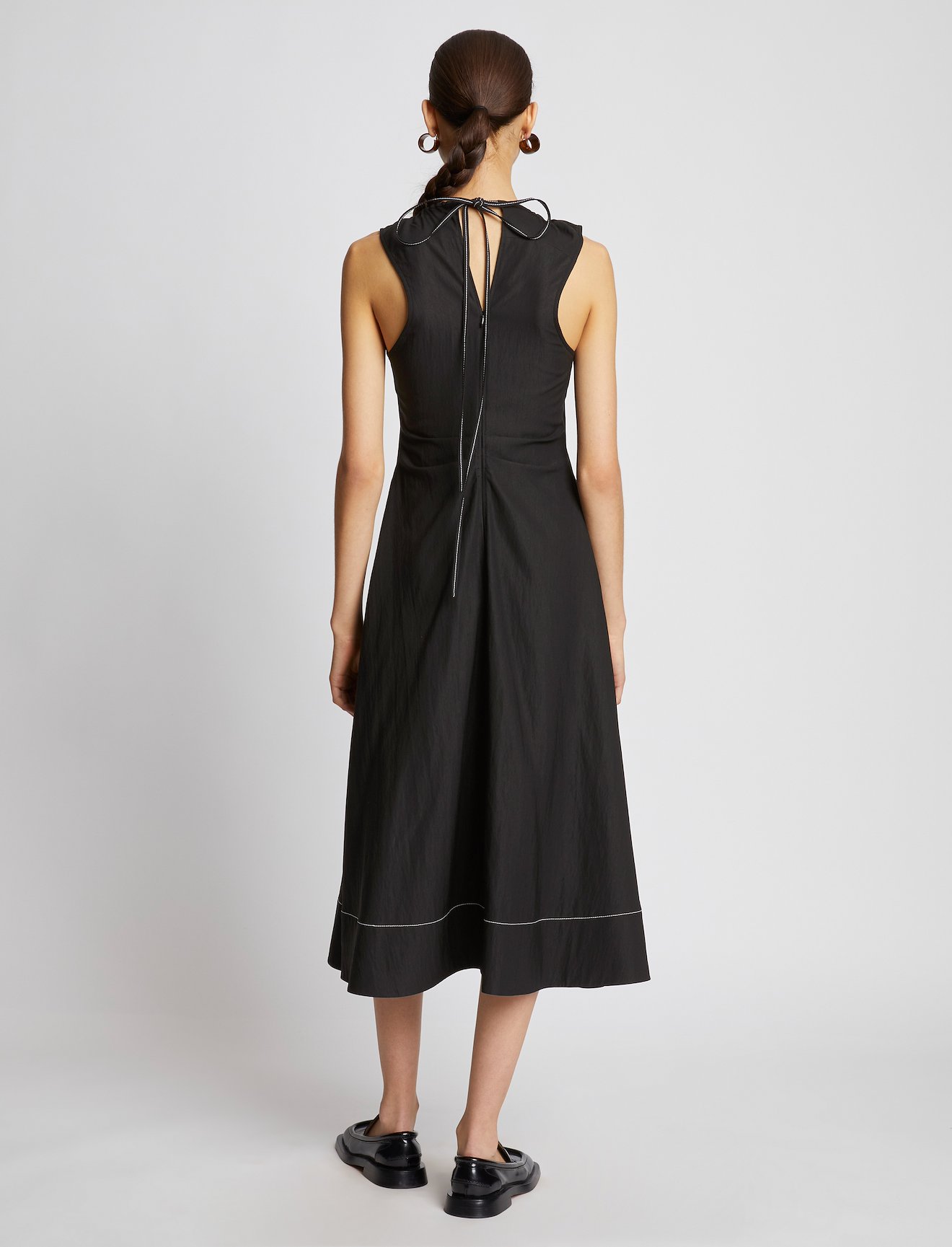 Drapey Suiting V-neck Midi Dress #2