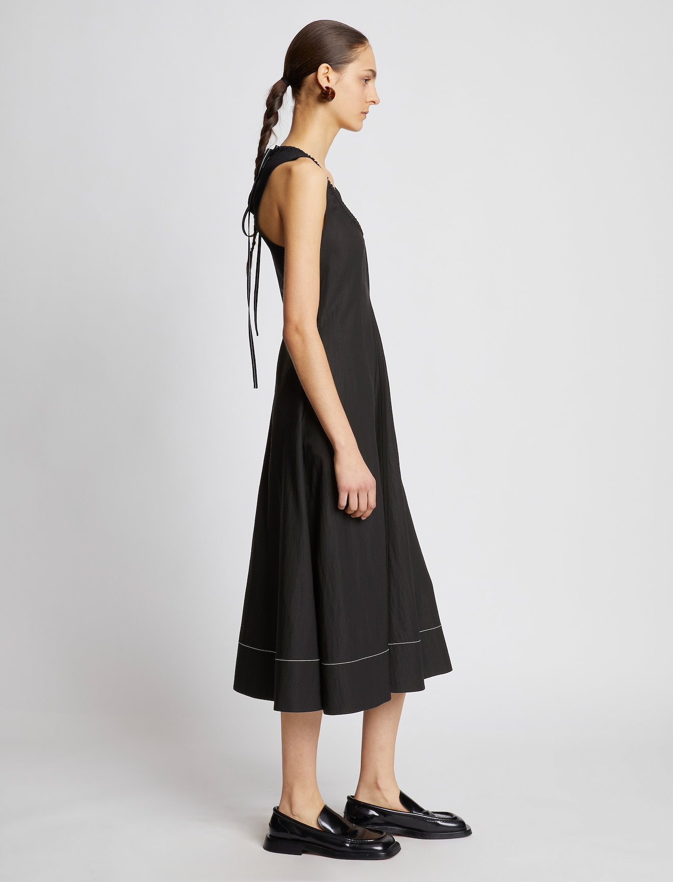 Drapey Suiting V-neck Midi Dress #1