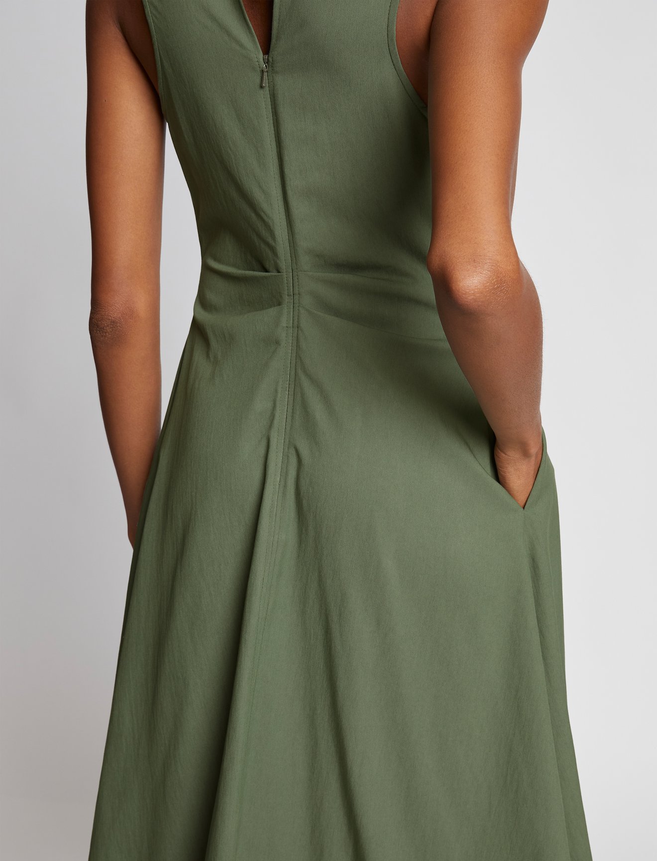 Drapey Suiting Belted Dress #3