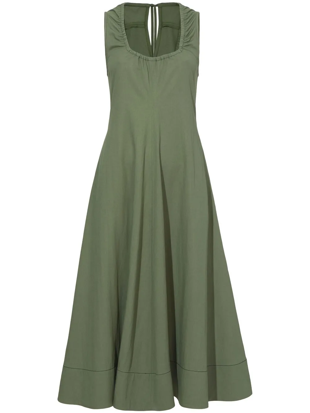 

Proenza Schouler White Label vestido midi con cuello cuadrado - Verde
