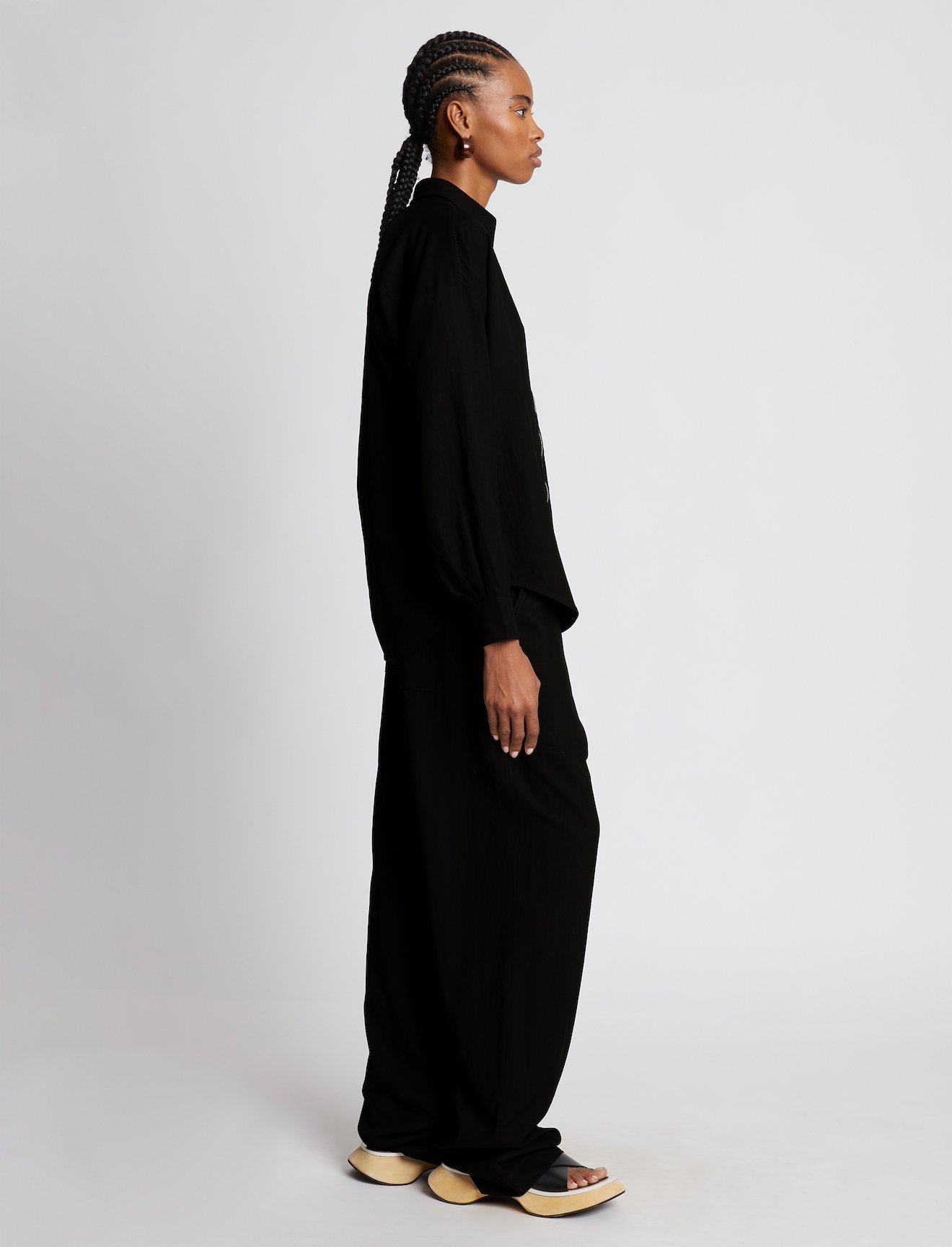 Drapey Suiting Zip Front Top #2