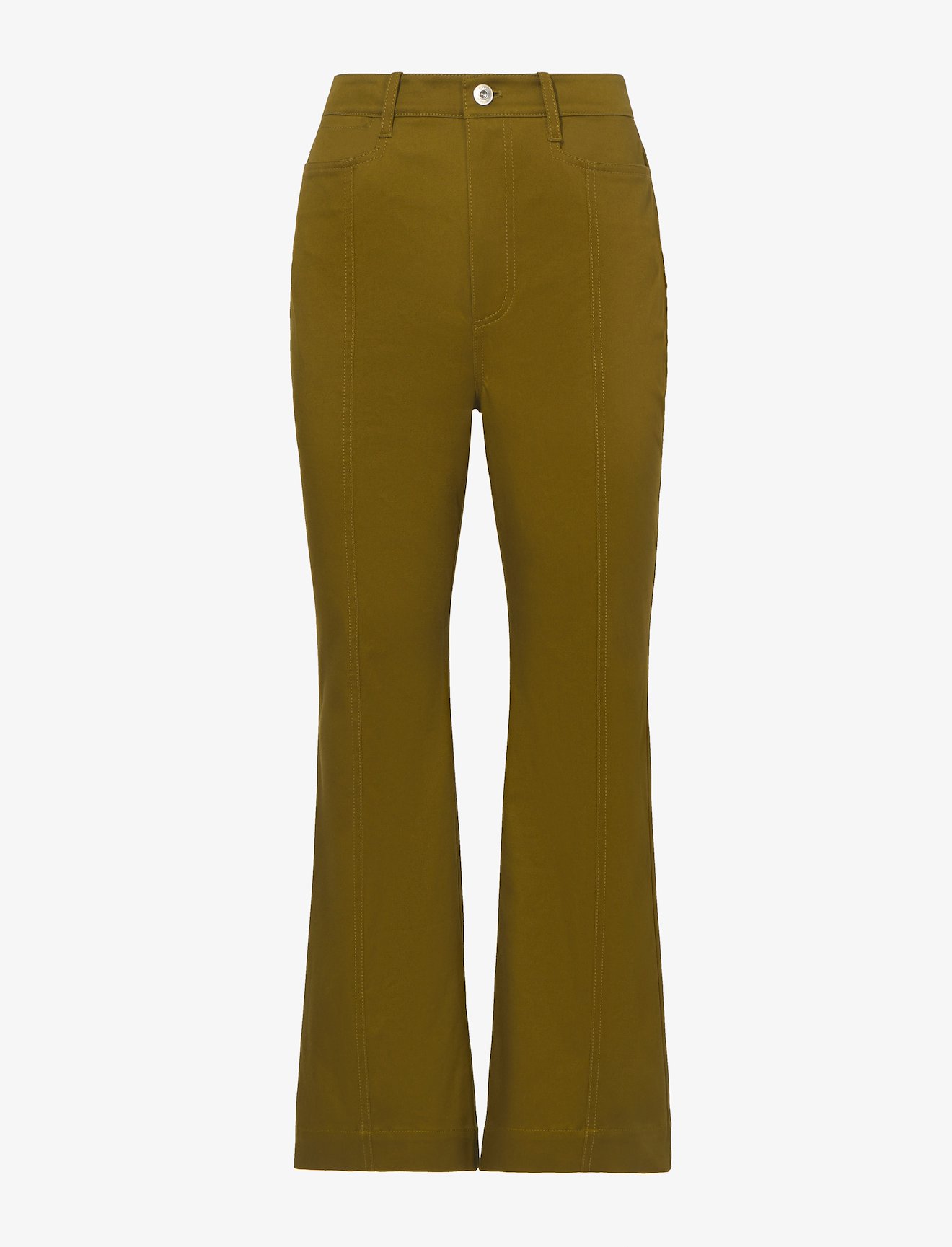 Cotton Twill Cropped Pants #4