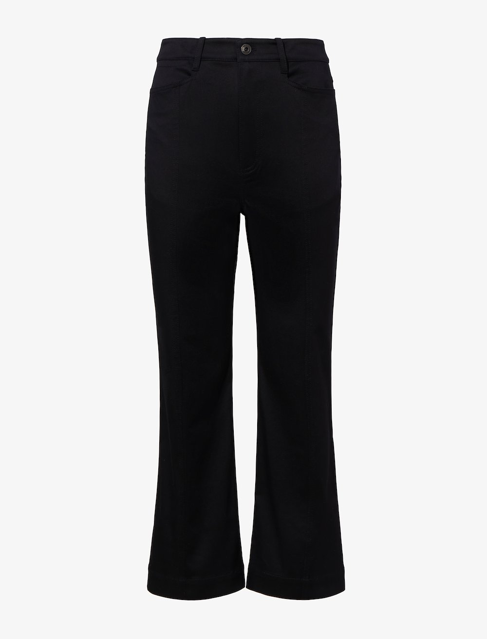 Cotton Twill Cropped Pants