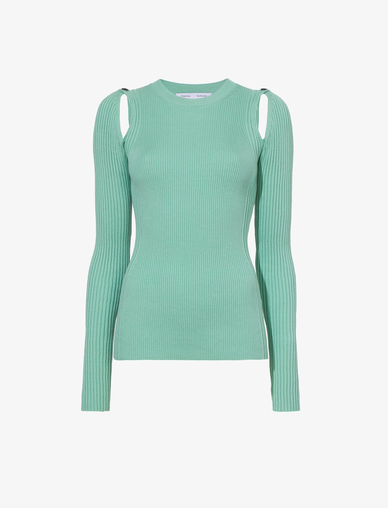 Cotton Cashmere Button Sleeve Sweater #5