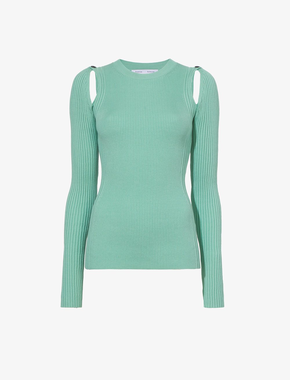 Cotton Cashmere Button Sleeve Sweater