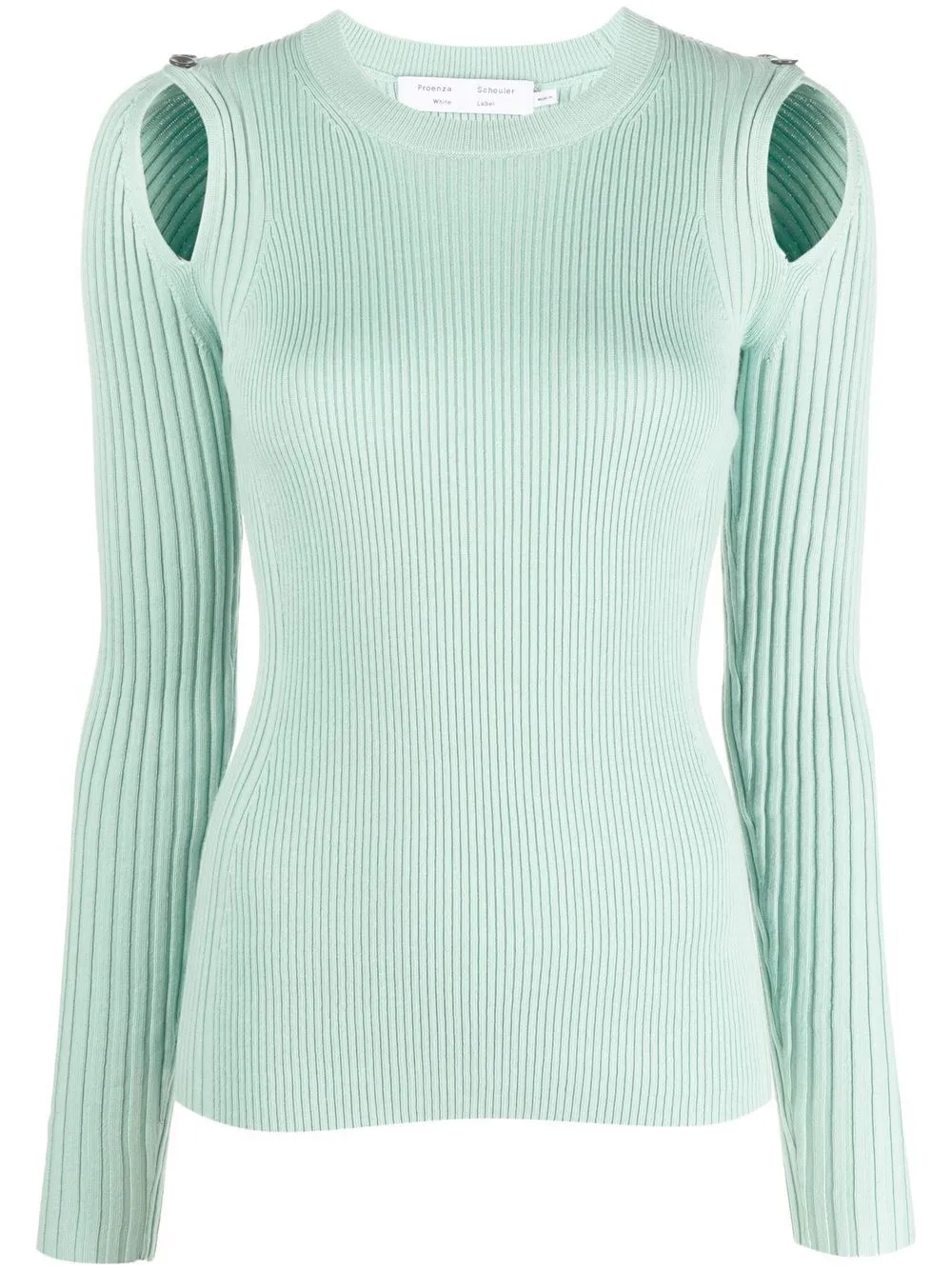 

Proenza Schouler White Label top tejido con aberturas - Verde