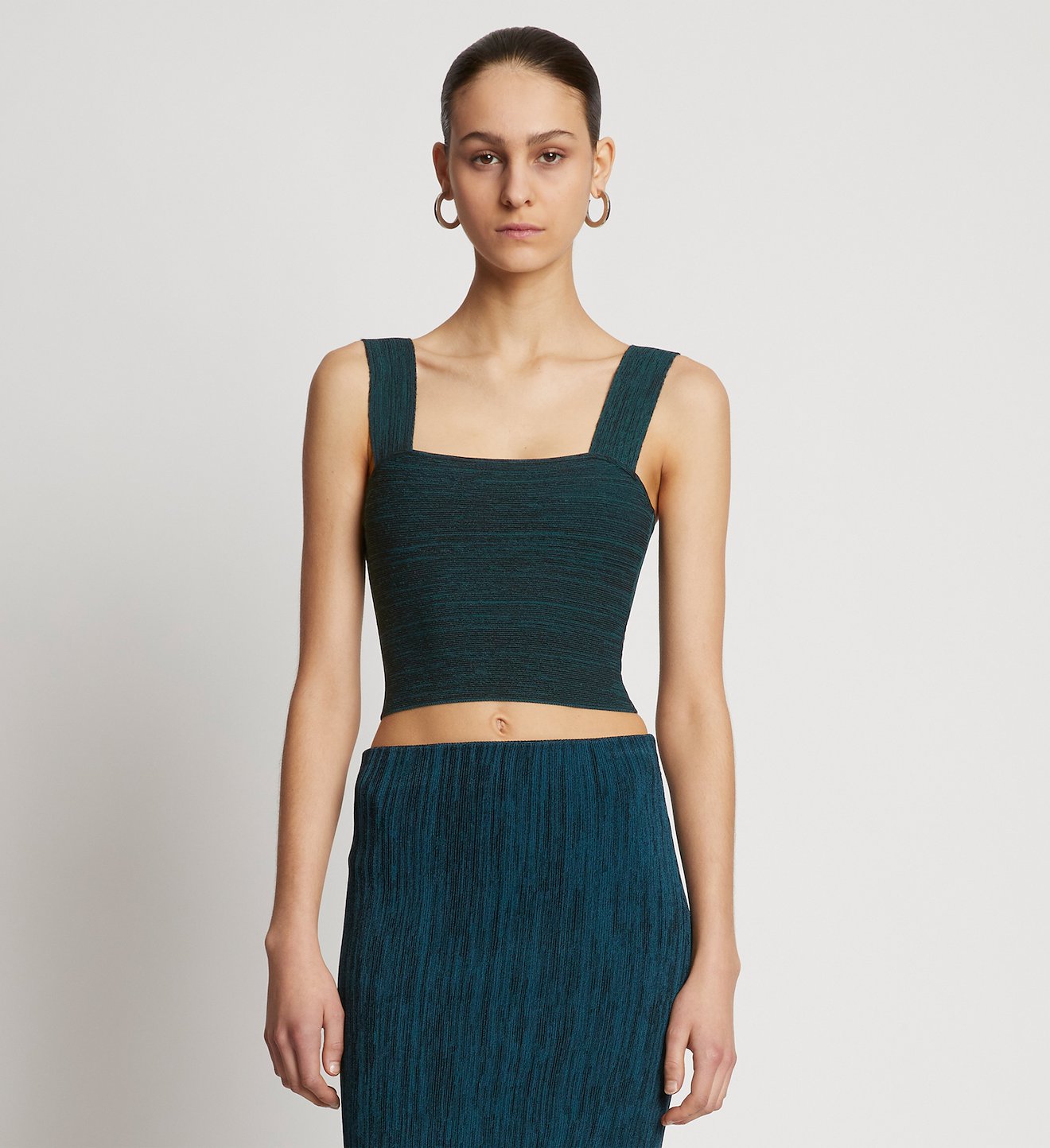 Melange Knit Bustier Top