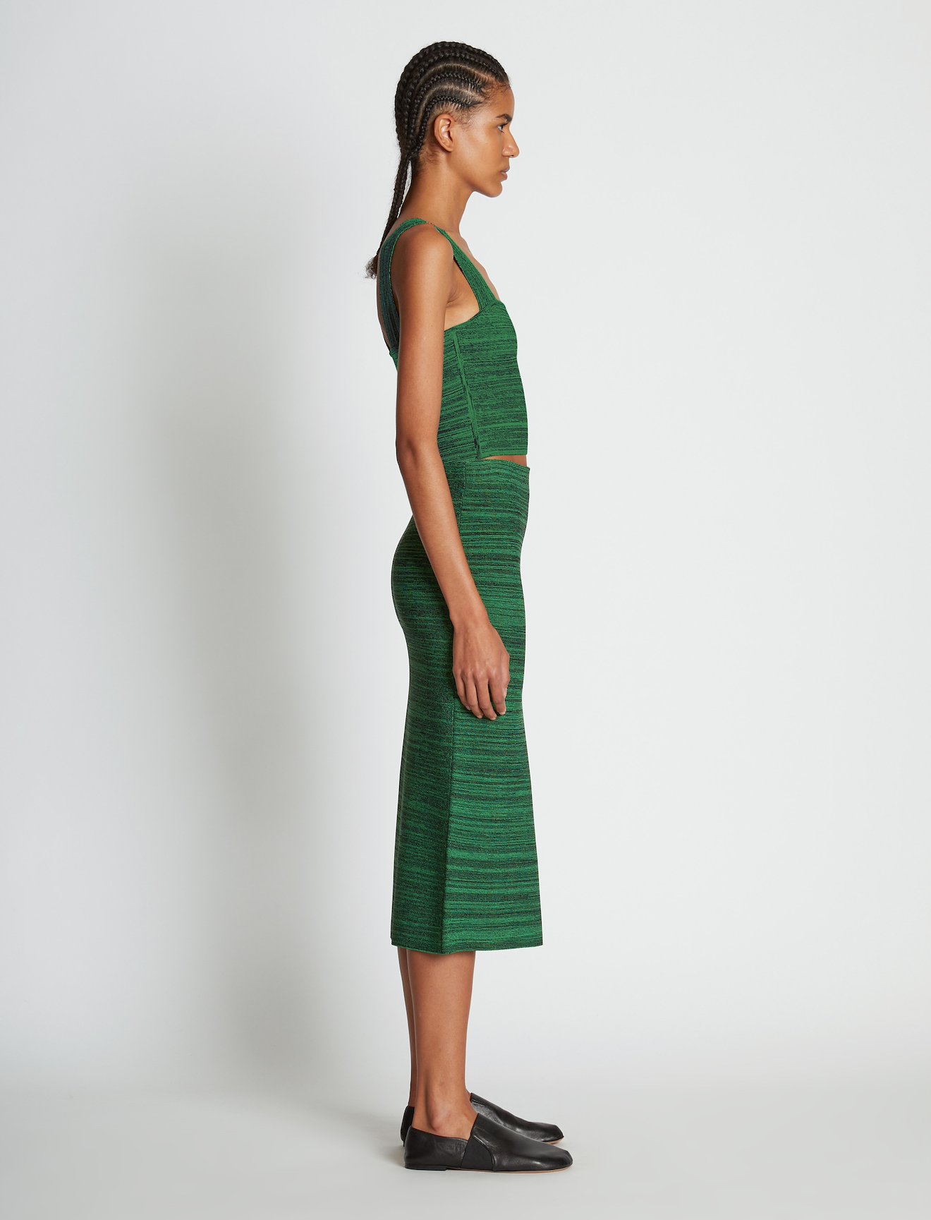 Melange Knit Midi Skirt #1
