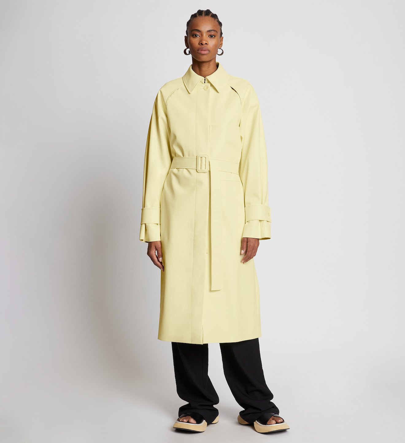Faux Leather Trench