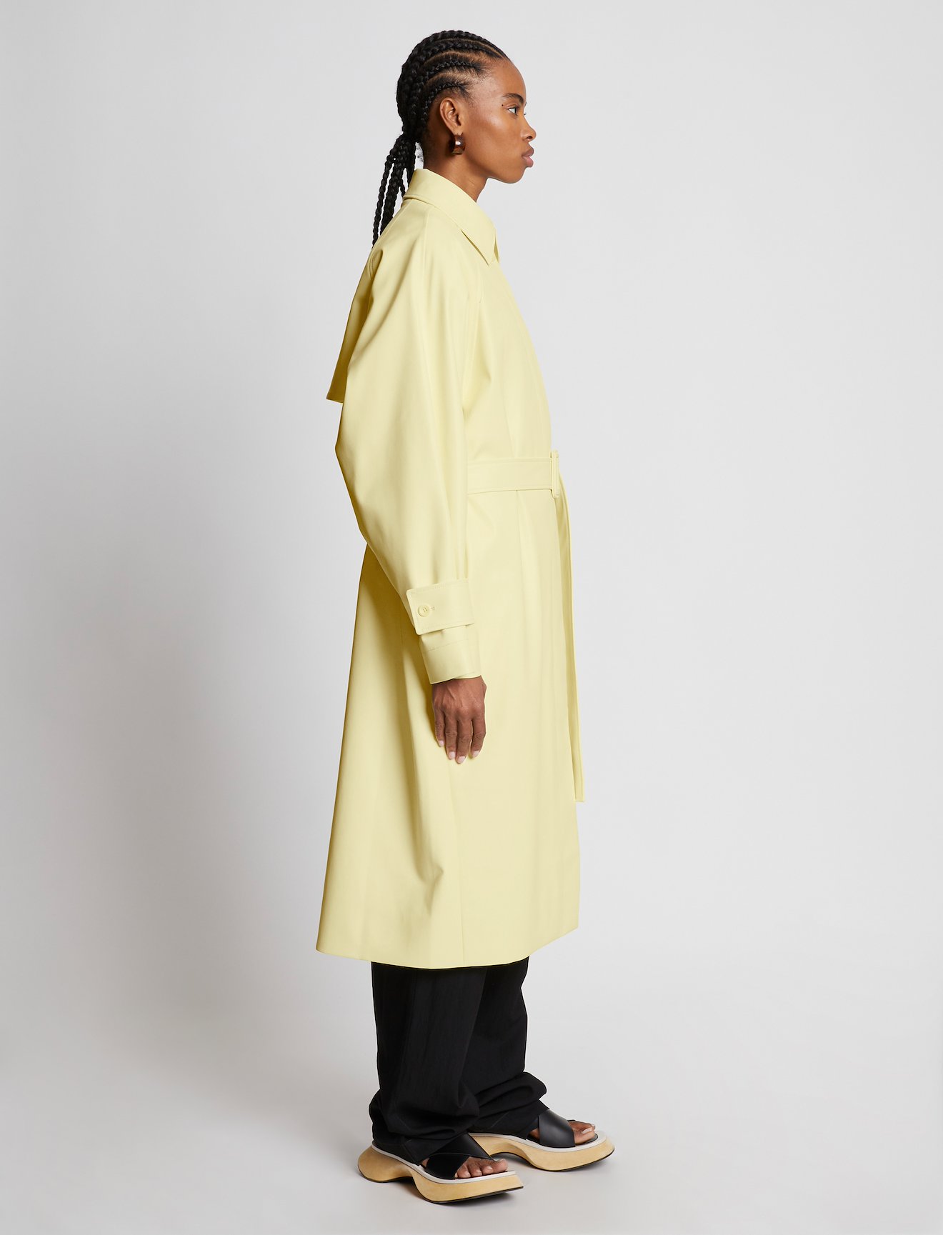 Faux Leather Trench in yellow | Proenza Schouler