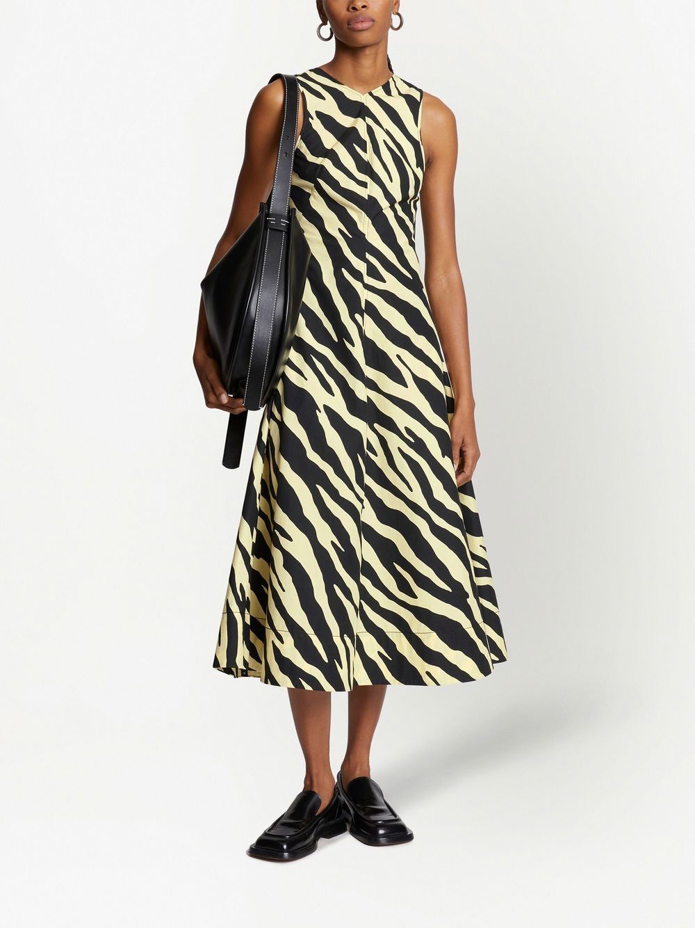 Proenza Schouler White Label Jurk met dierenprint - Geel