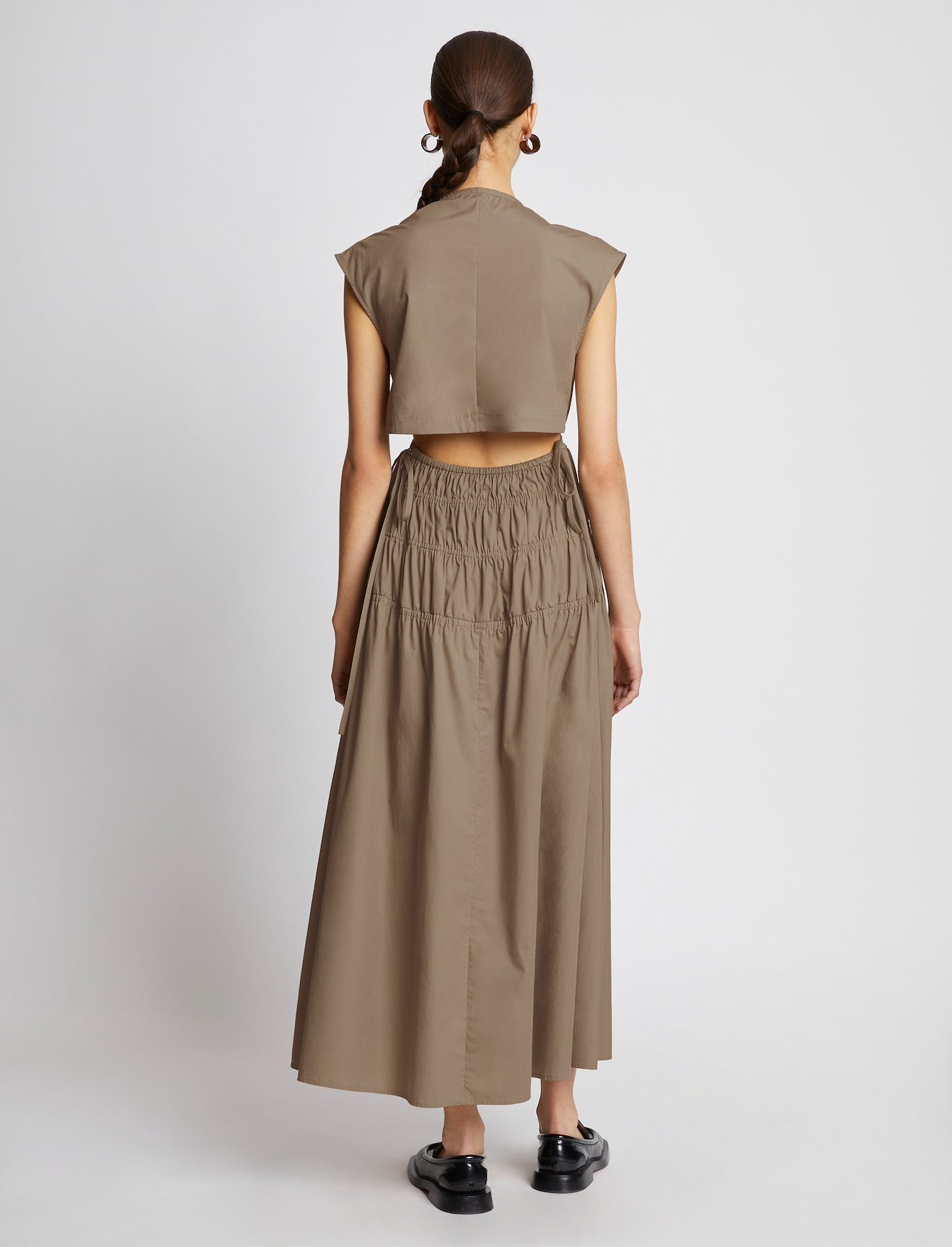 Poplin Drawstring Midi Dress #2
