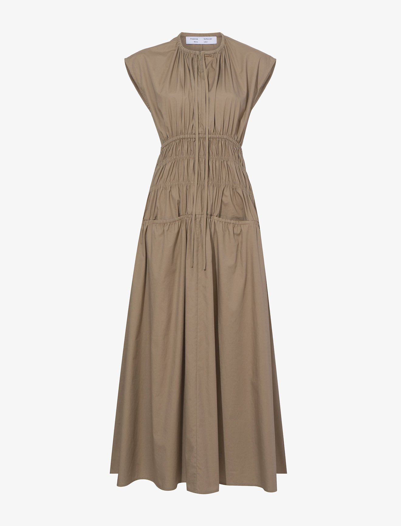Poplin Drawstring Midi Dress #4