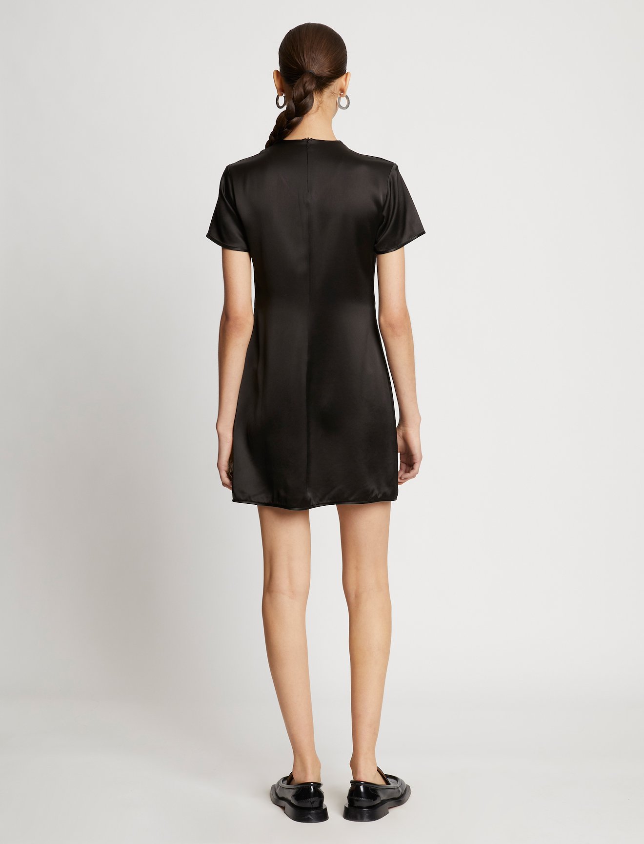 Satin Short Sleeve Midi Dress #2