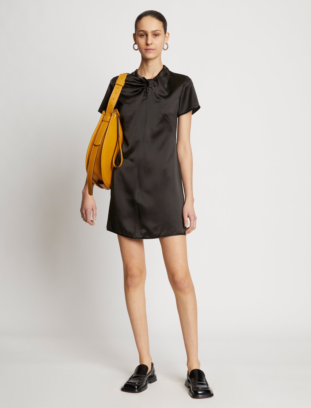 Satin Short Sleeve Midi Dress #5