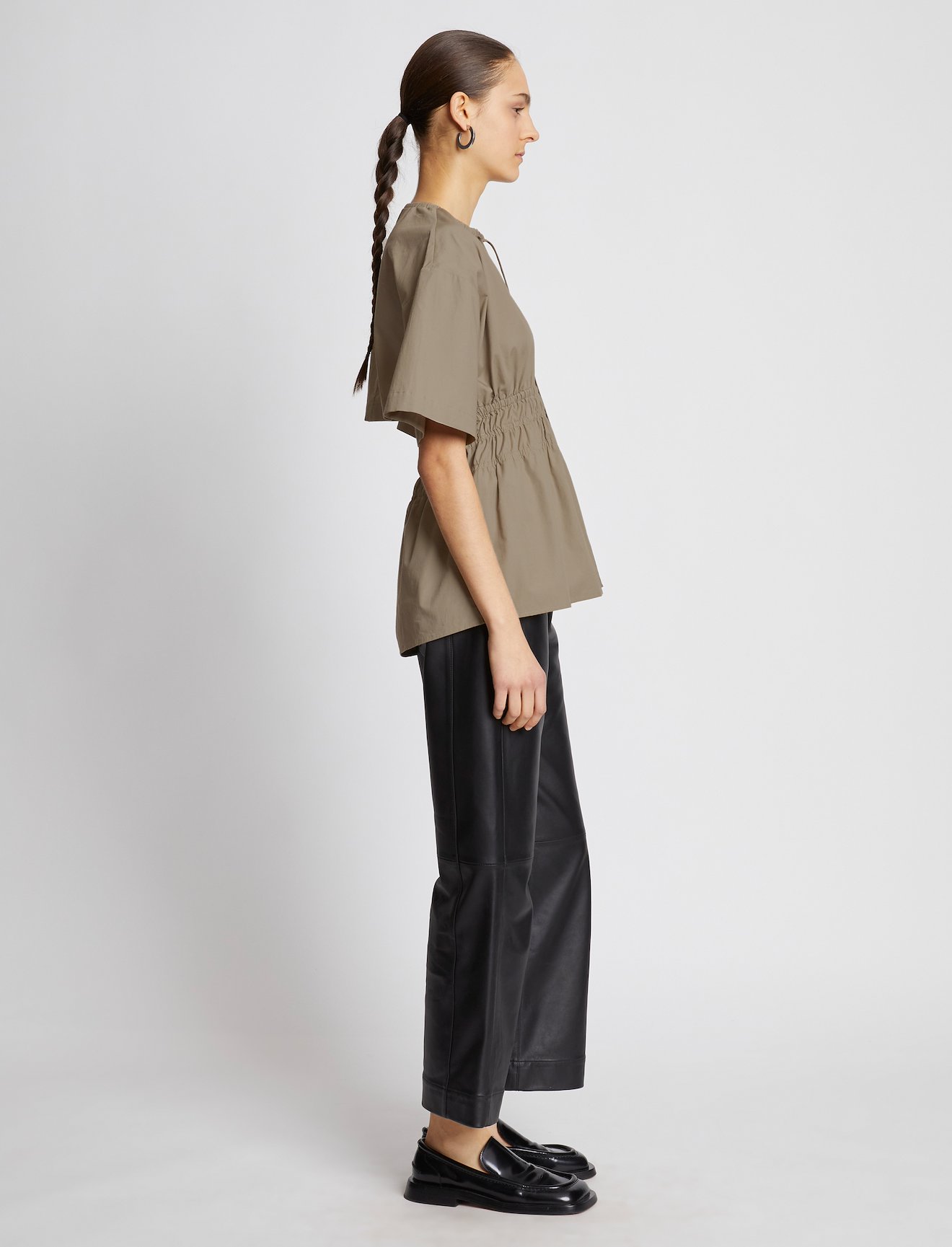 Poplin Drawstring Blouse #2