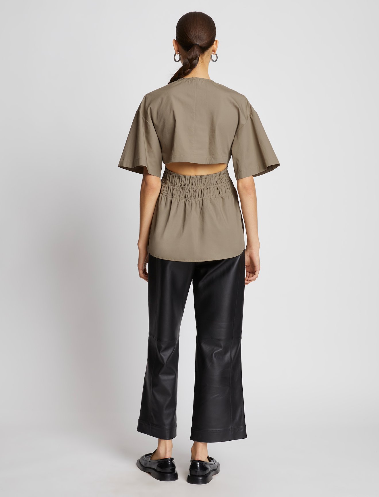 Poplin Drawstring Blouse #3